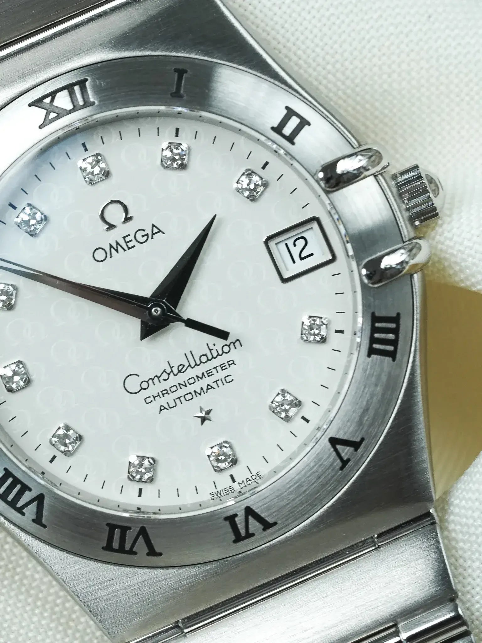 Omega - Constellation Manhattan "50th Anniversary" 1504.35 Acier Cadran Diamants - 2000s - Atelier Victor