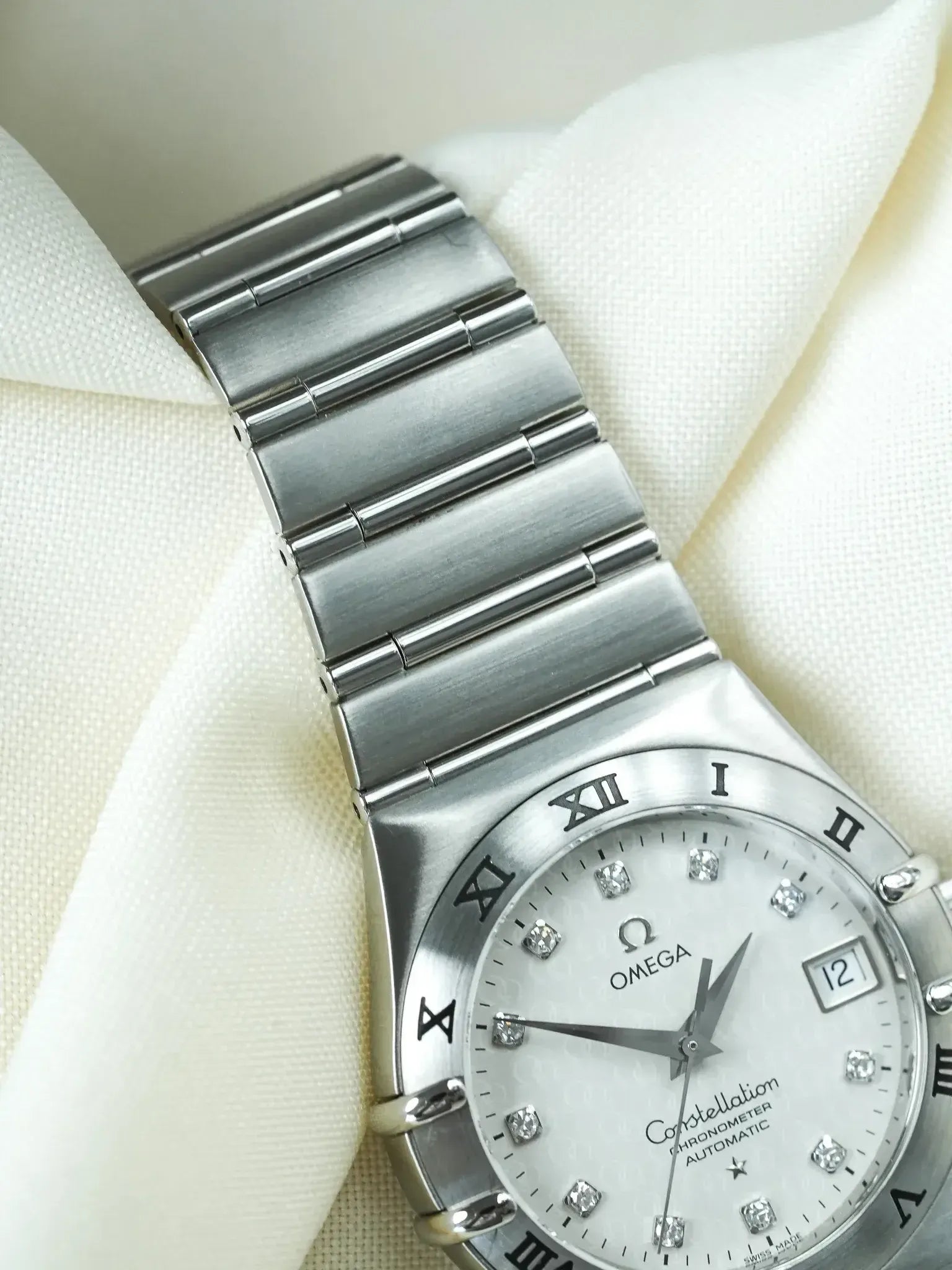 Omega - Constellation Manhattan "50th Anniversary" 1504.35 Acier Cadran Diamants - 2000s - Atelier Victor