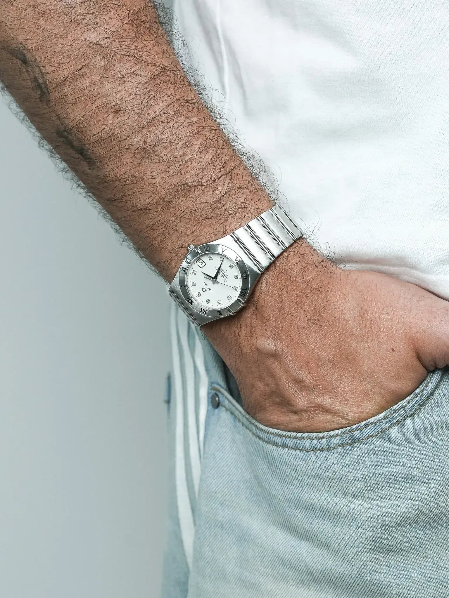 Omega - Constellation Manhattan "50th Anniversary" 1504.35 Acier Cadran Diamants - 2000s - Atelier Victor