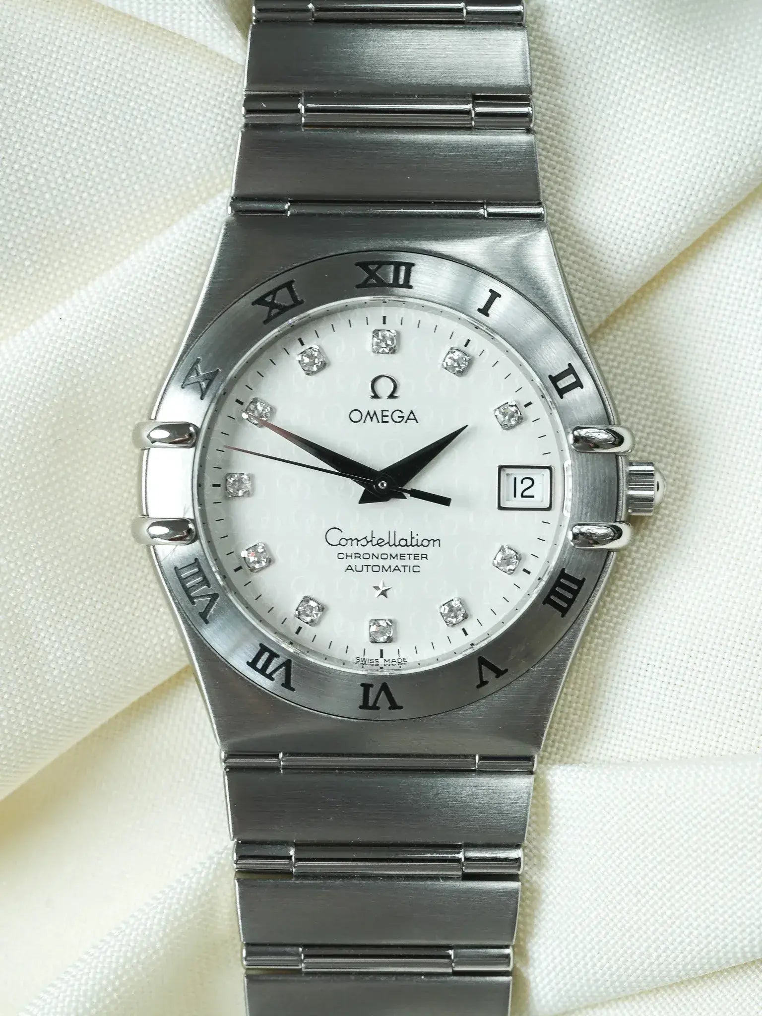 Omega - Constellation Manhattan "50th Anniversary" 1504.35 Acier Cadran Diamants - 2000s