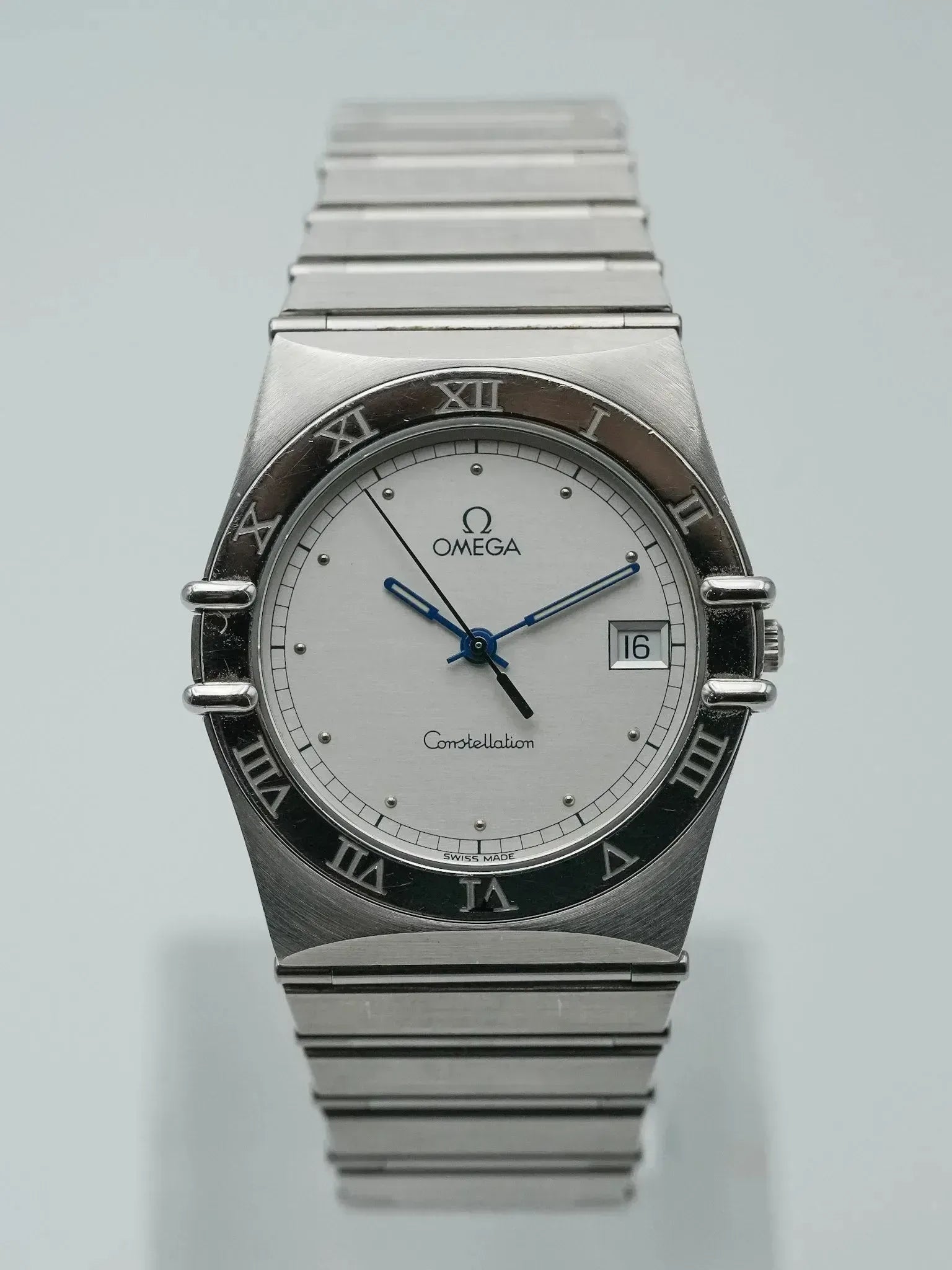 Omega - Constellation Manhattan Acier Aiguilles Bleu - 1993 - Atelier Victor