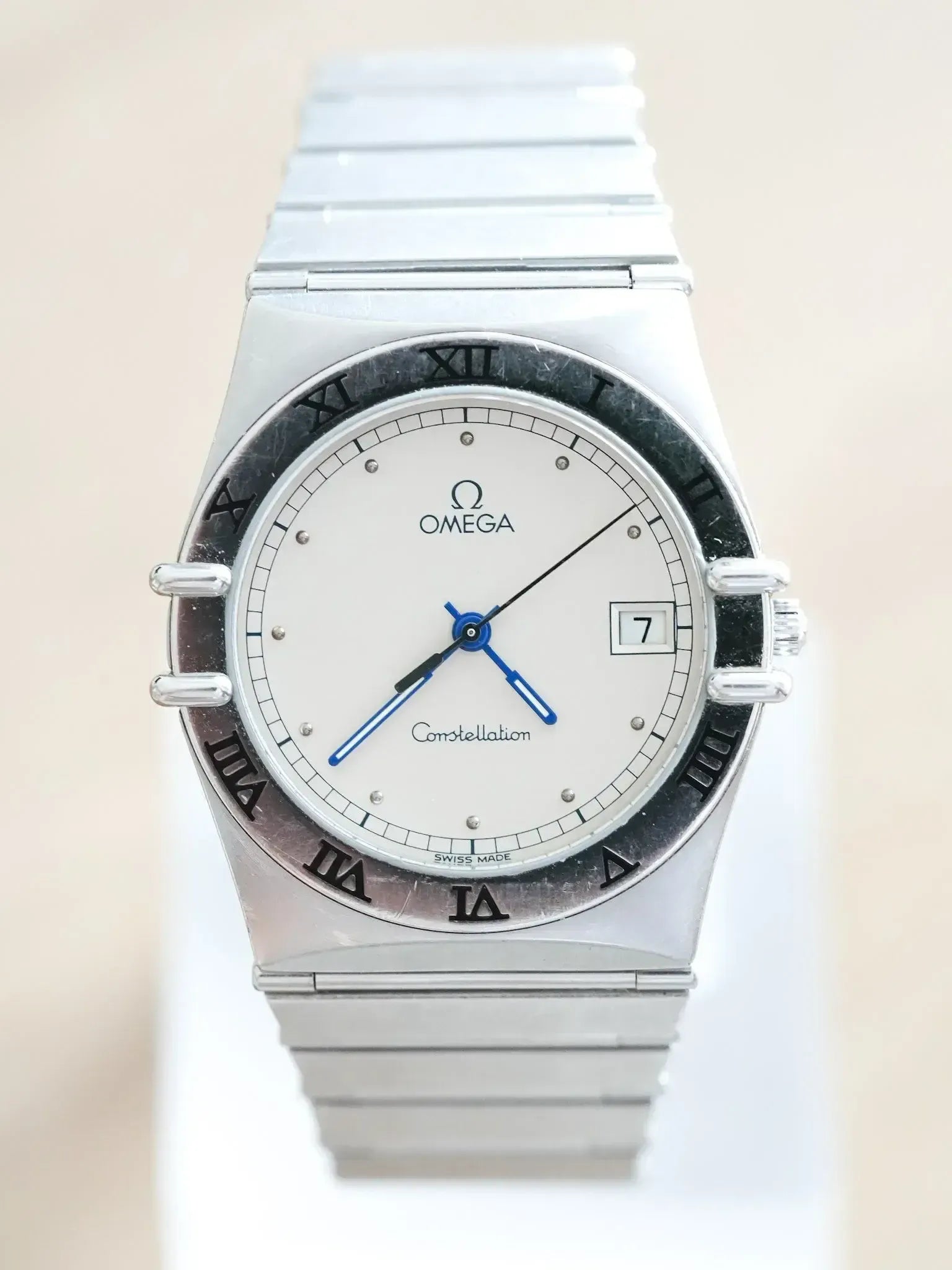 Omega - Constellation Manhattan Acier Aiguilles Bleues - 1990s - Atelier Victor