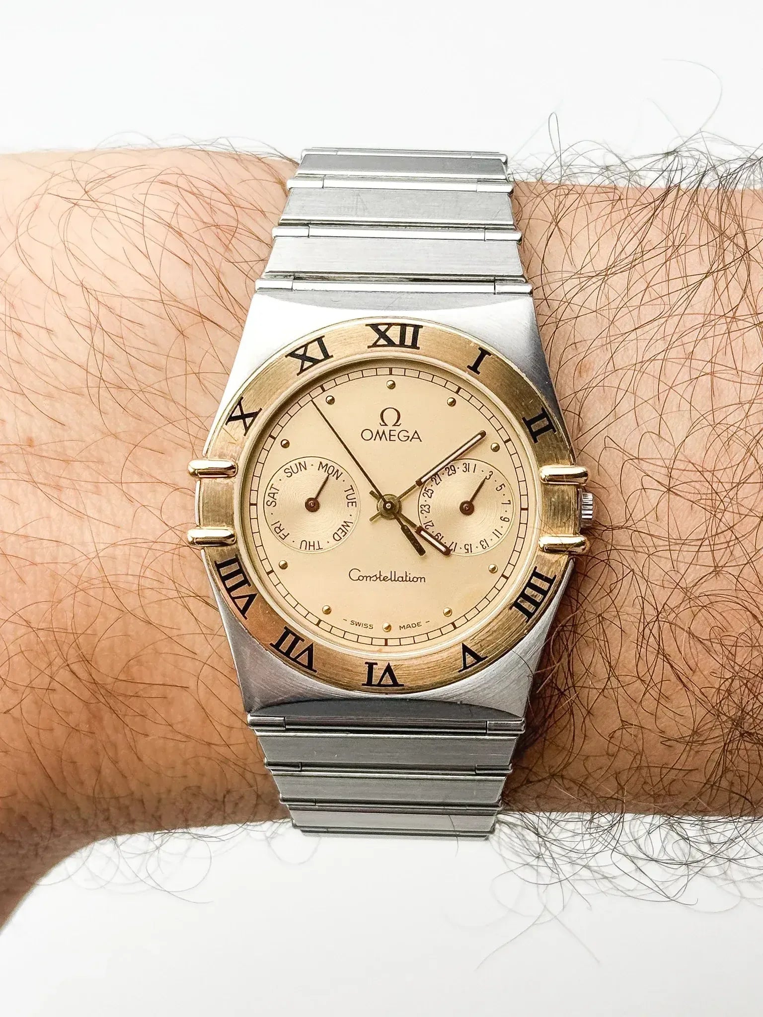 Omega - Constellation Manhattan Daydate Or et Acier - 1989 - Atelier Victor