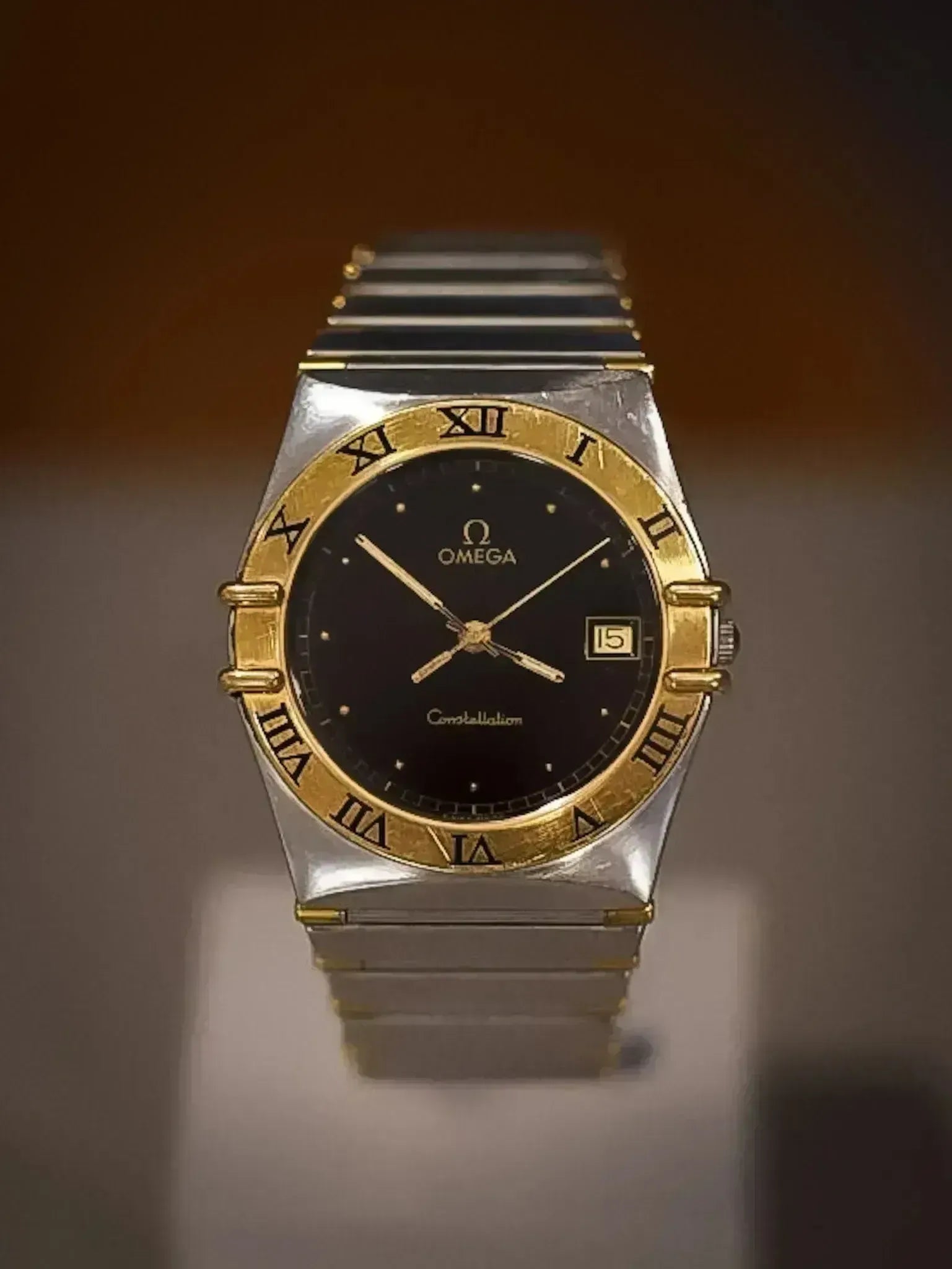 Omega - Constellation Manhattan Noir Or 18k & Acier - 1989 - Atelier Victor