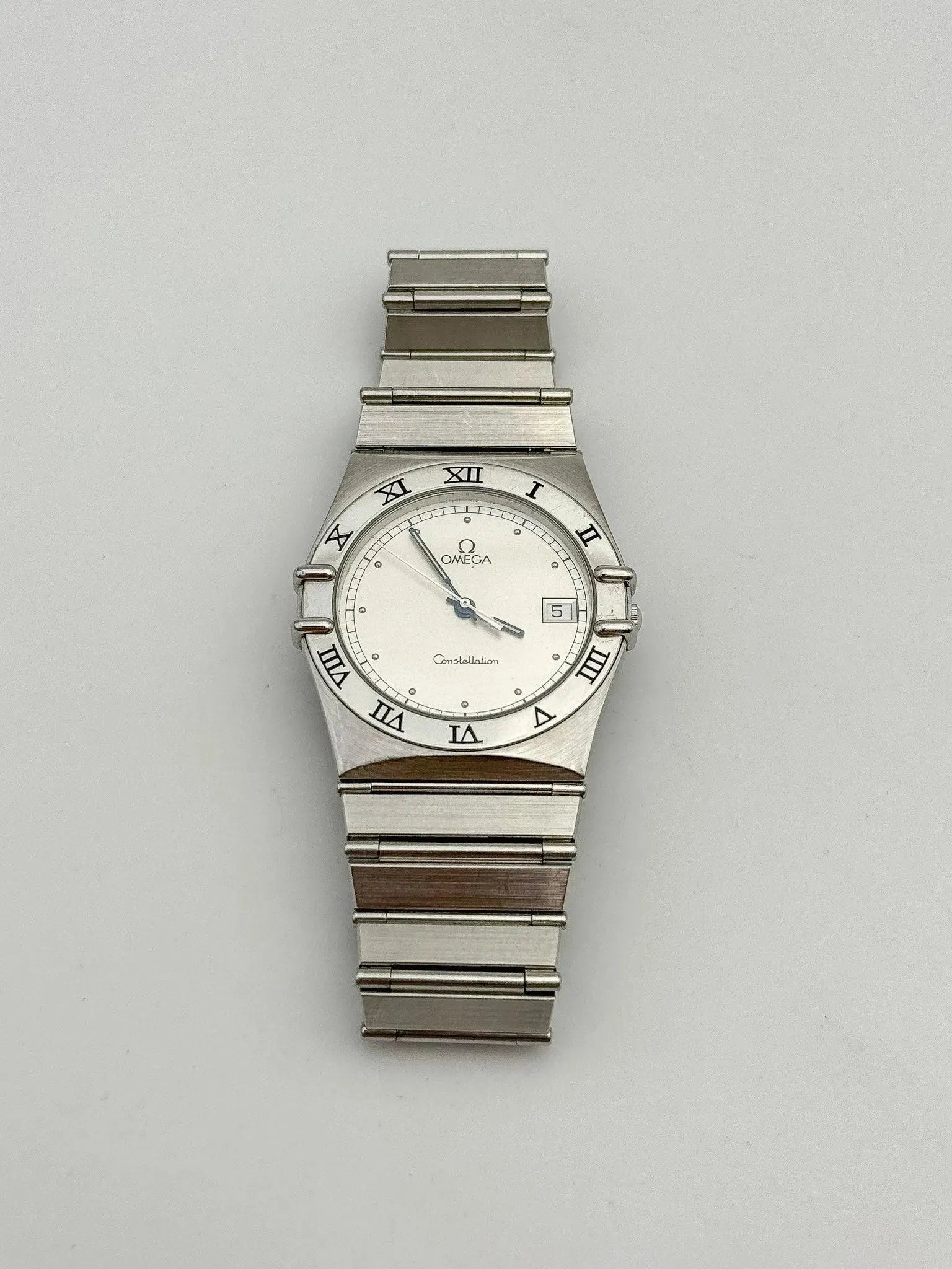 Omega - Constellation Manhattan Steel Blue Hands - 1993 - Atelier Victor - Vintage Shop