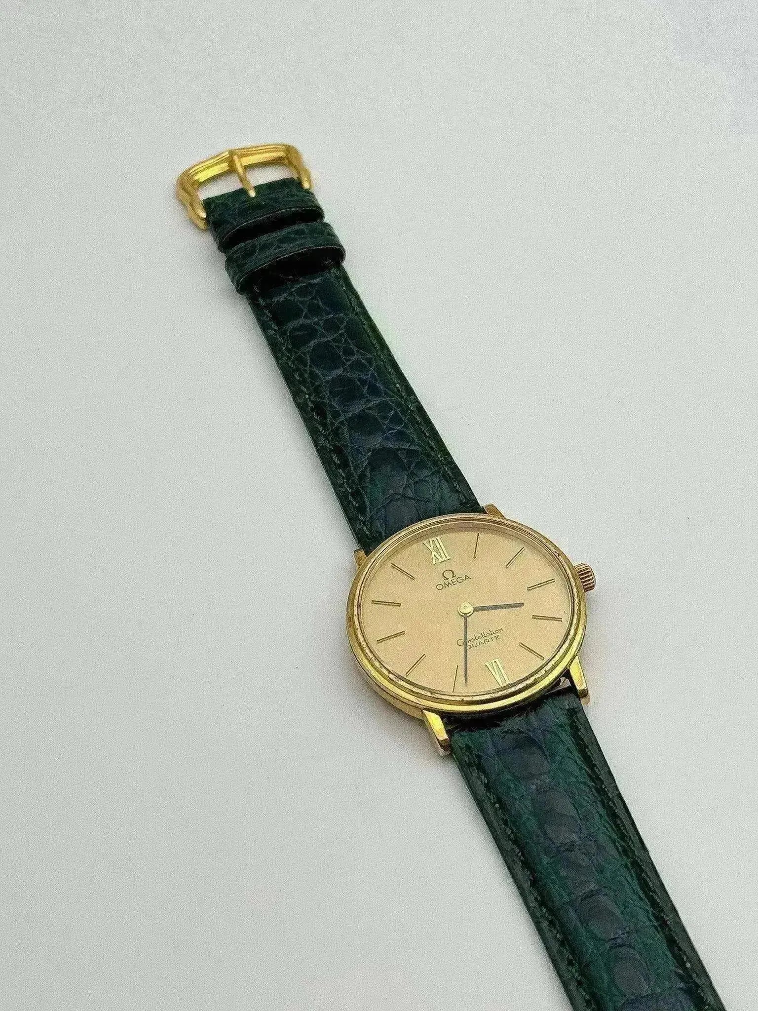 Omega - Constellation Or Bracelet Croco vert - 1979 - Atelier Victor