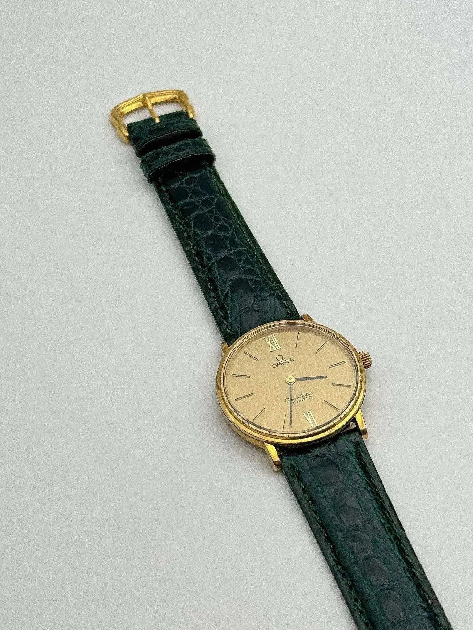 Omega - Constellation Or Bracelet Croco vert - 1979 - Atelier Victor - Vintage Shop