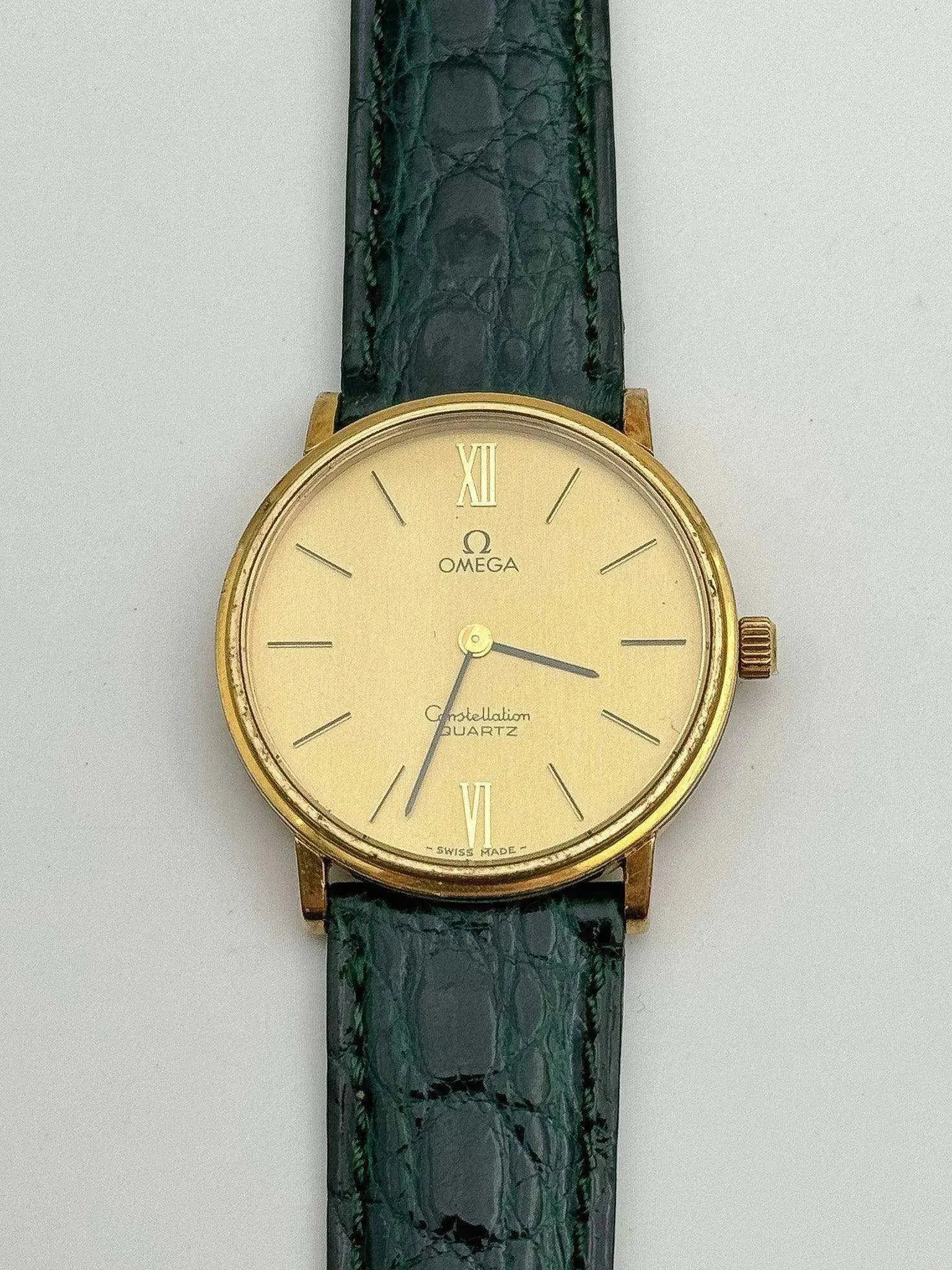 Omega - Constellation Or Bracelet Croco vert - 1979 - Atelier Victor - Vintage Shop