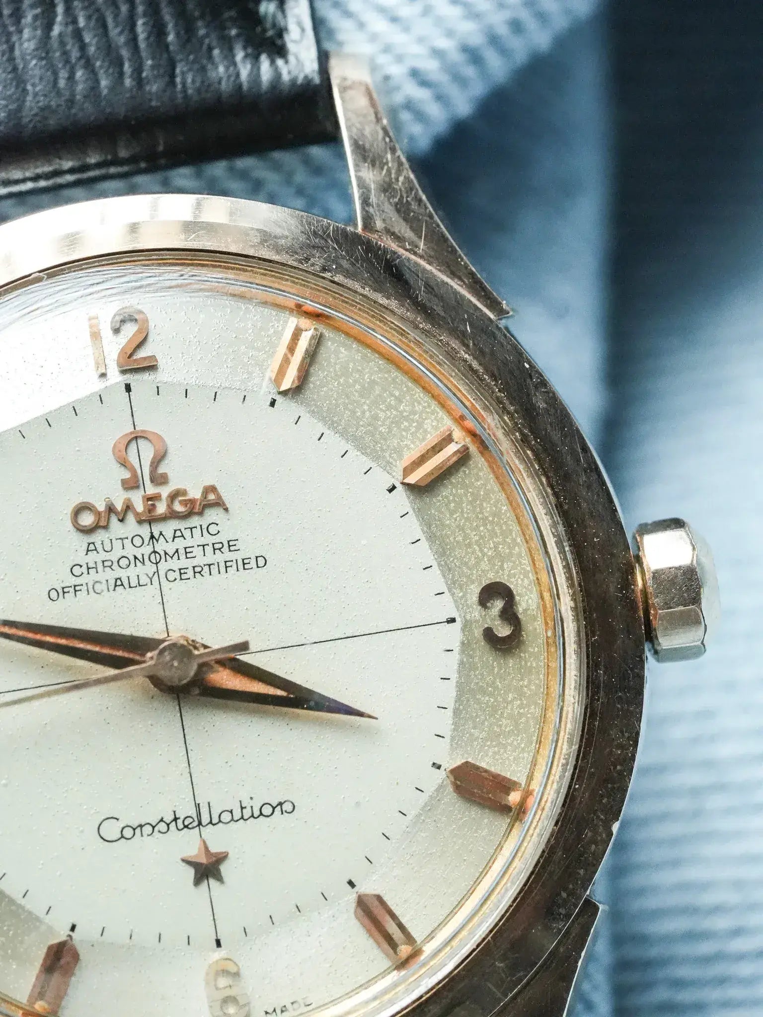 Omega - Constellation Pie Pan 2852 Crosshair Acier Or rose - 1958 - Atelier Victor
