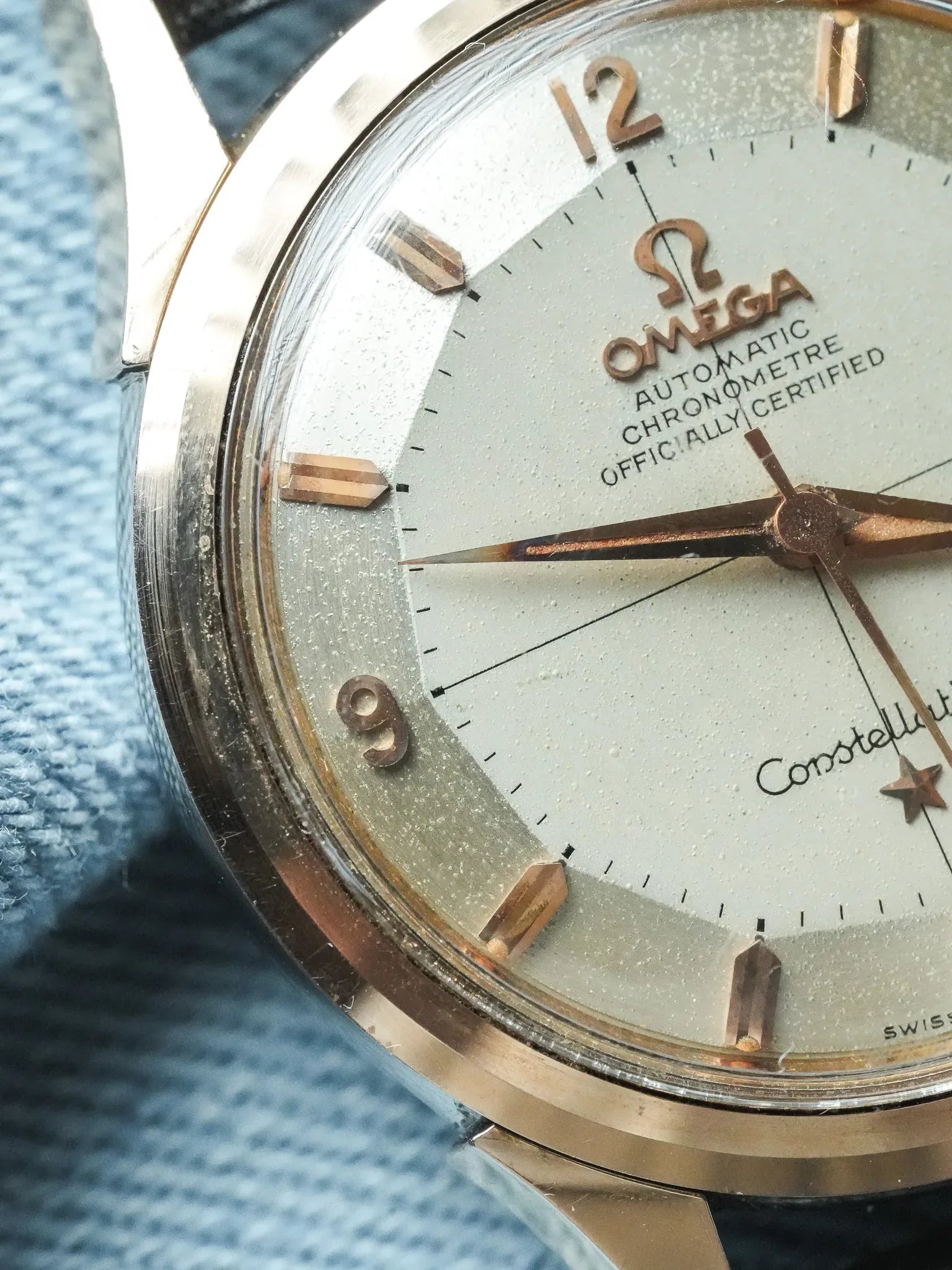 Omega - Constellation Pie Pan 2852 Crosshair Acier Or rose - 1958 - Atelier Victor