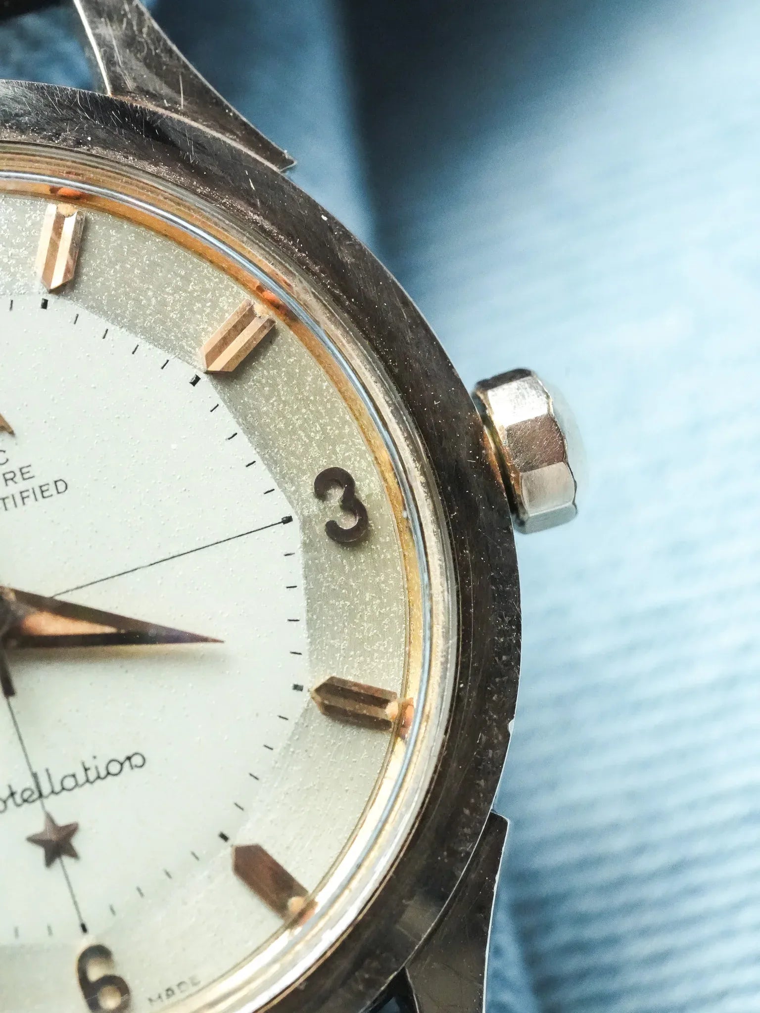 Omega - Constellation Pie Pan 2852 Crosshair Acier Or rose - 1958 - Atelier Victor