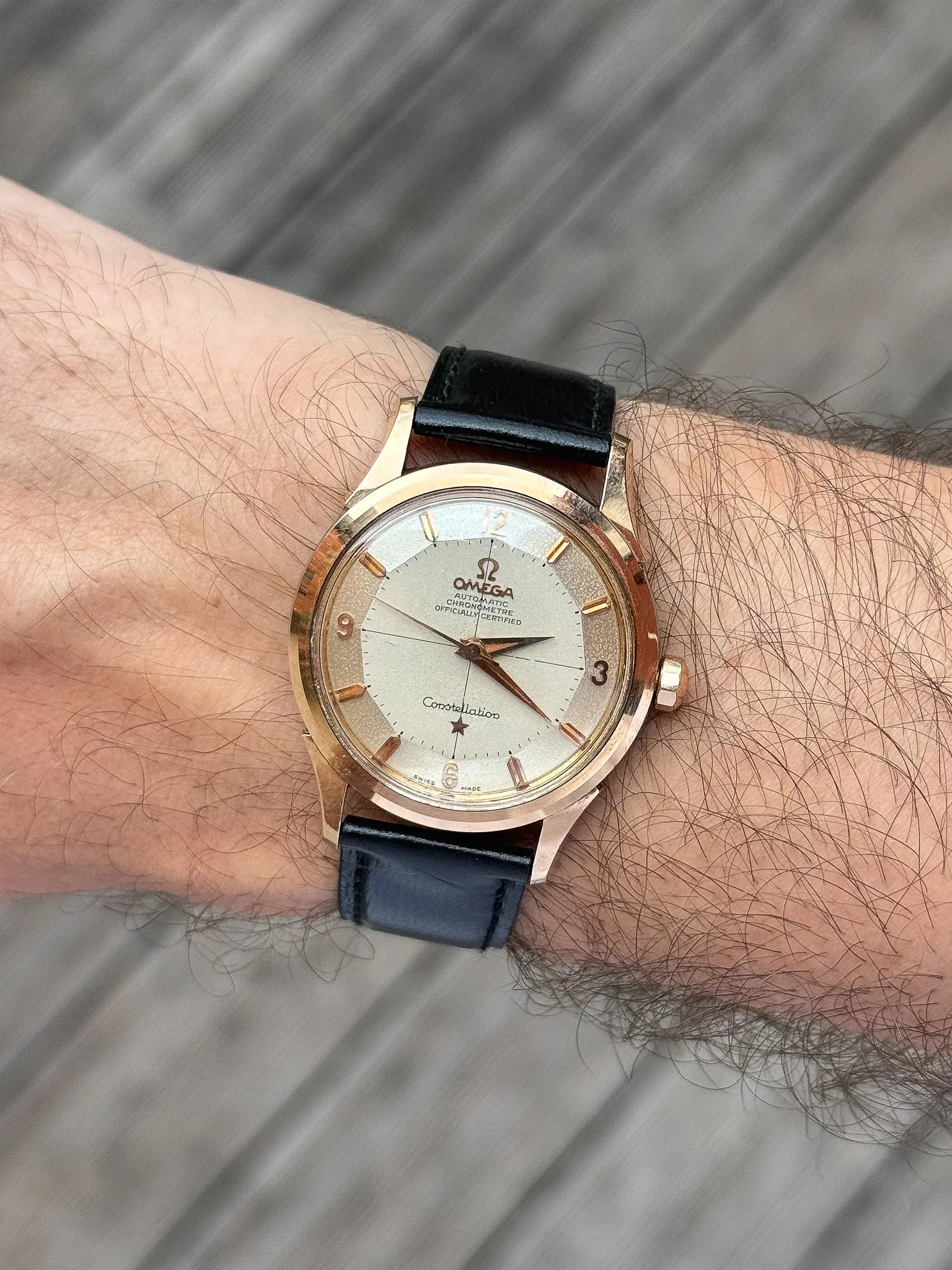 Omega - Constellation Pie Pan 2852 Crosshair Acier Or rose - 1958 - Atelier Victor - Vintage Shop