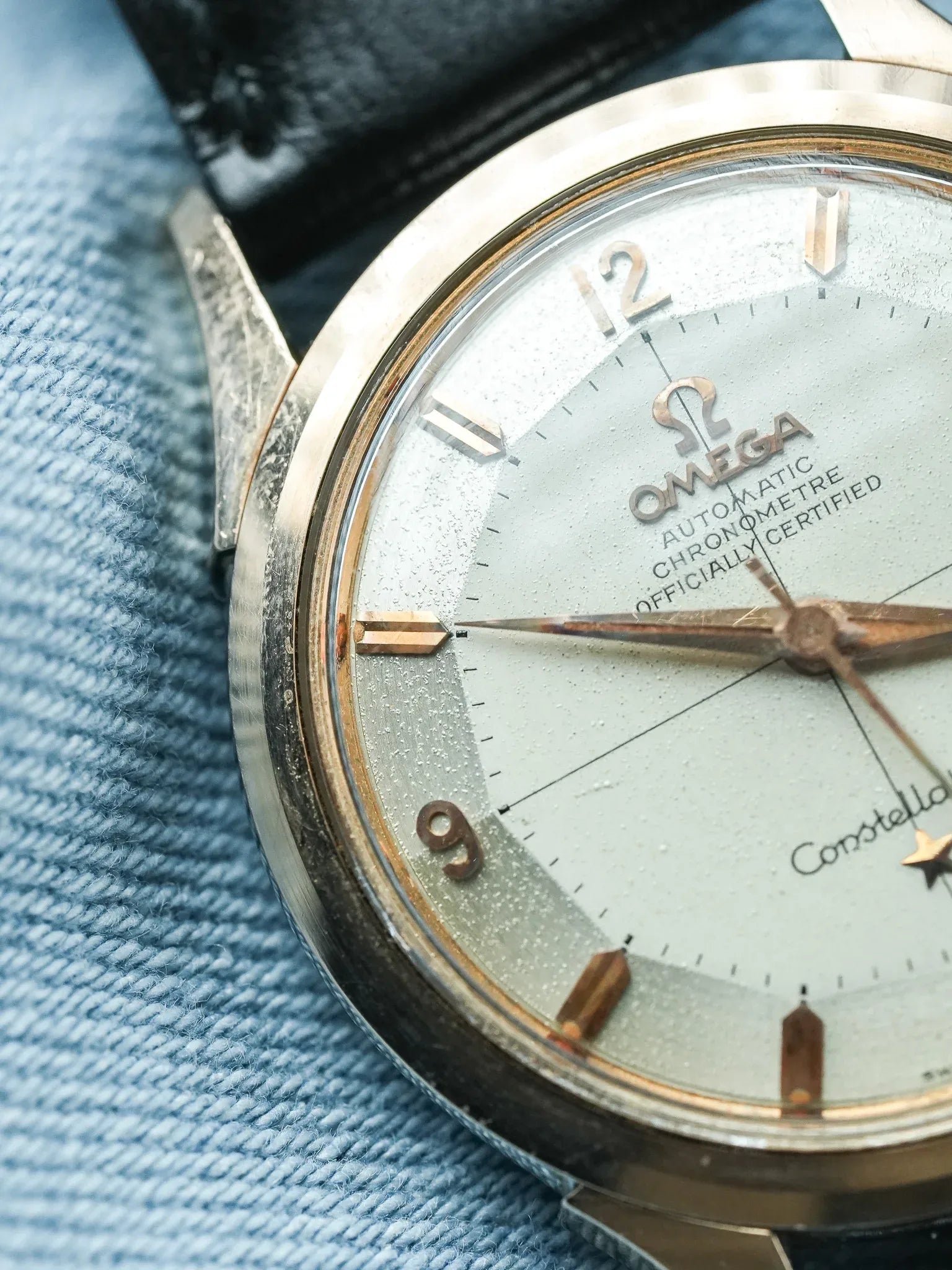 Omega - Constellation Pie Pan 2852 Crosshair Acier Or rose - 1958 - Atelier Victor - Vintage Shop