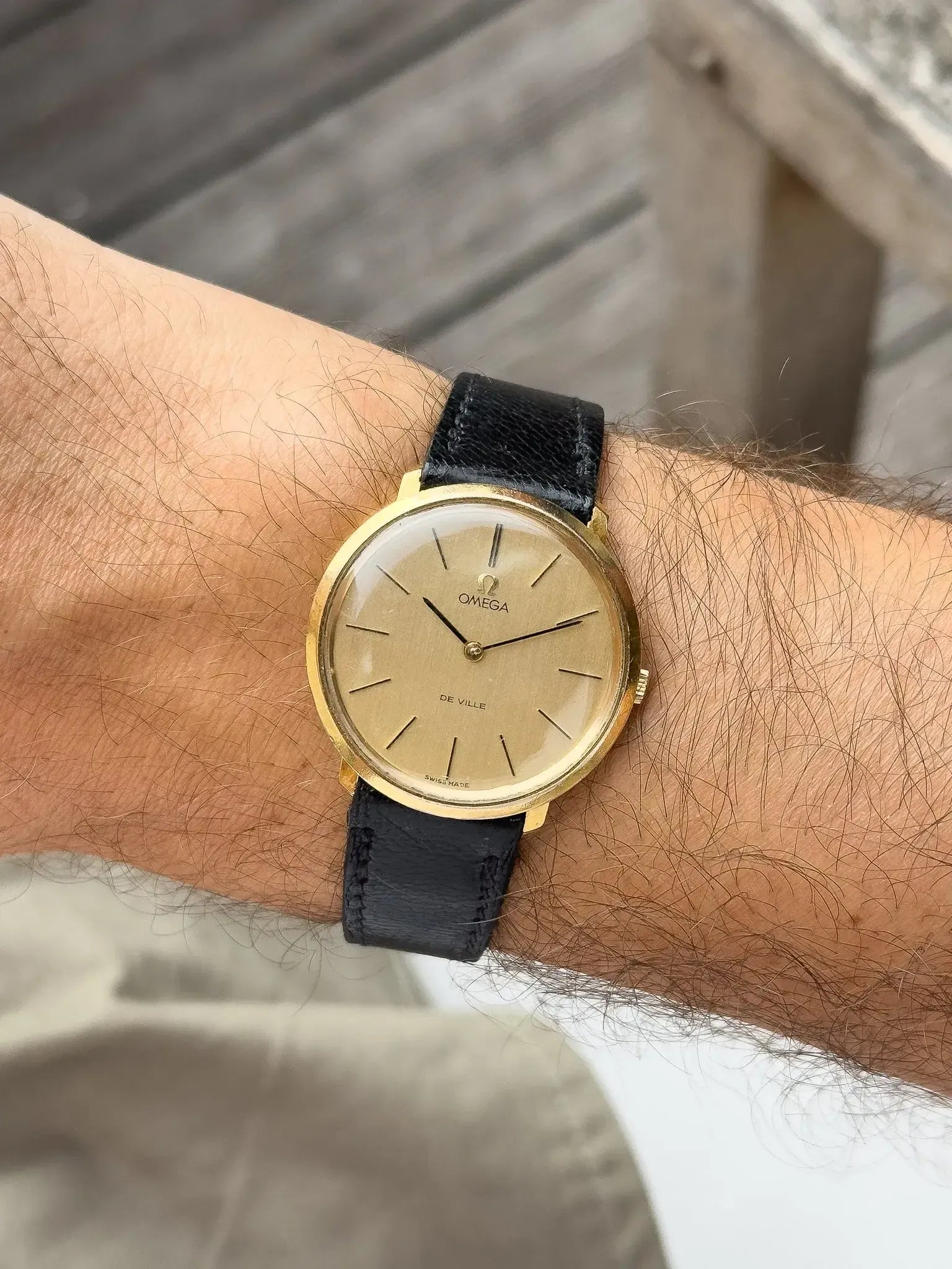 Omega - De Ville 111.077 montre habillée Ronde Plaqué or - 1970 - Atelier Victor