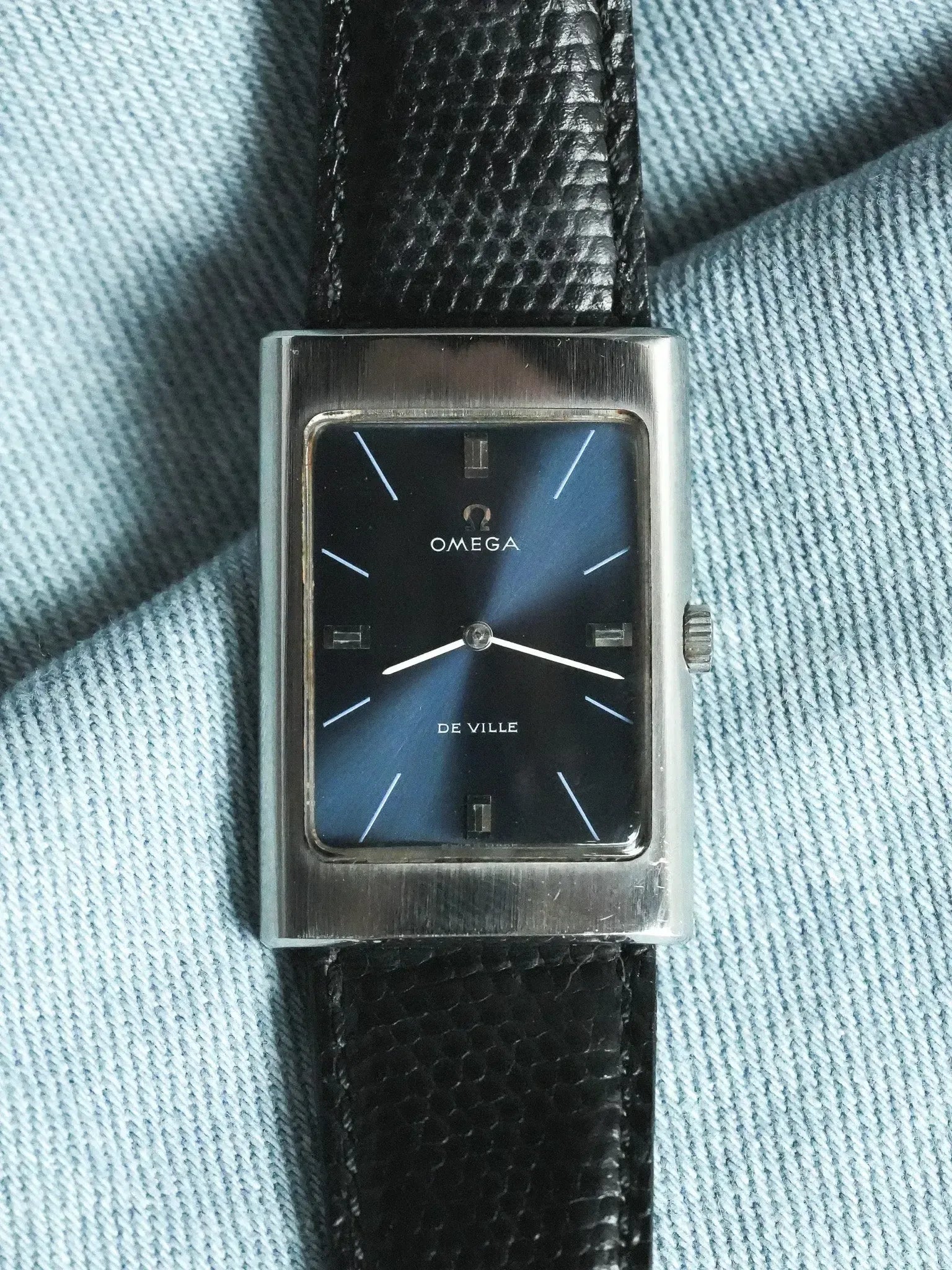 Omega - De Ville 111.101 Tank Bleu Acier Brossé - 1970 - Atelier Victor