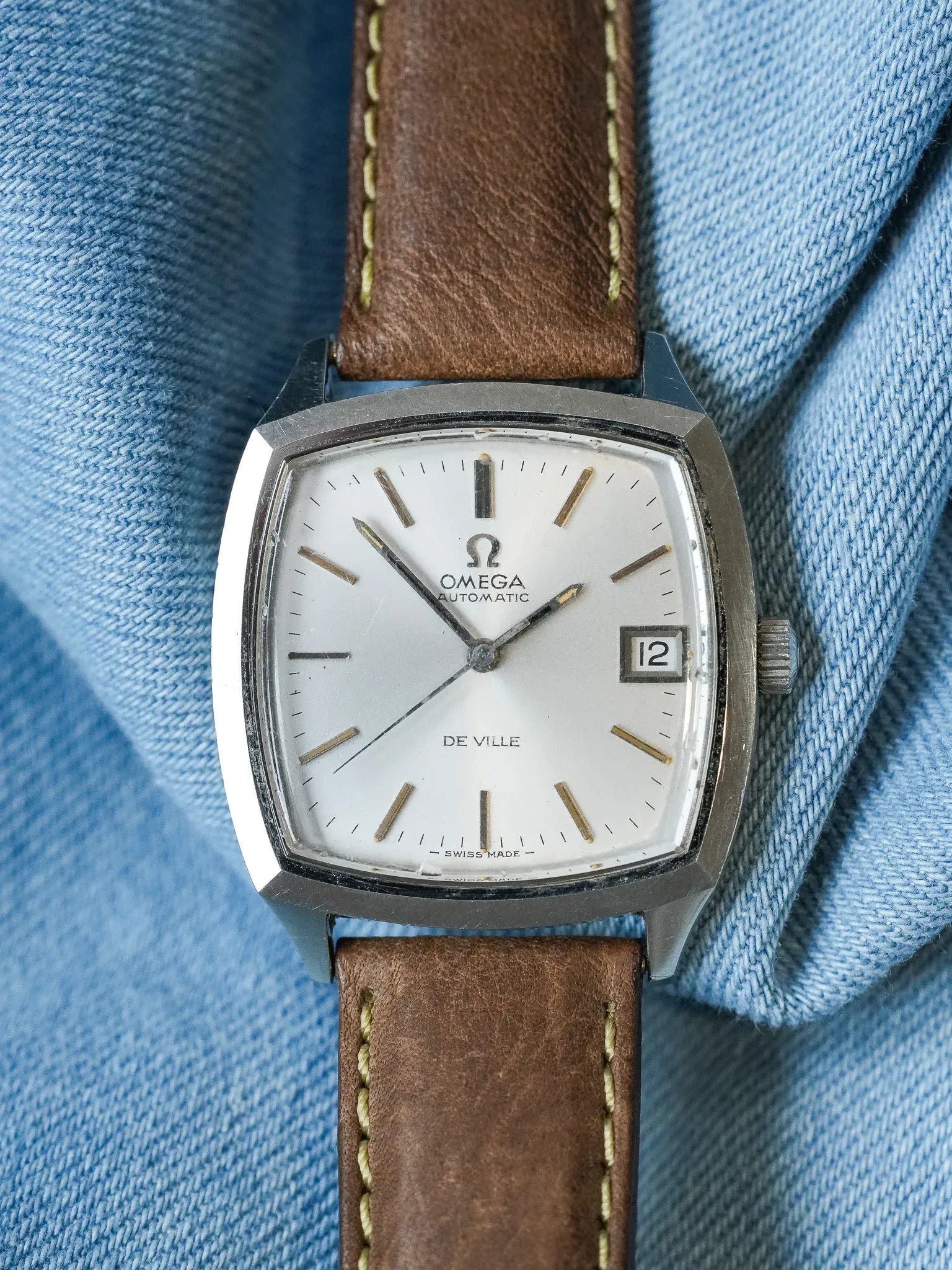 Omega - De Ville 166.075 Tonneau Acier - 1970s - Atelier Victor - Vintage Shop