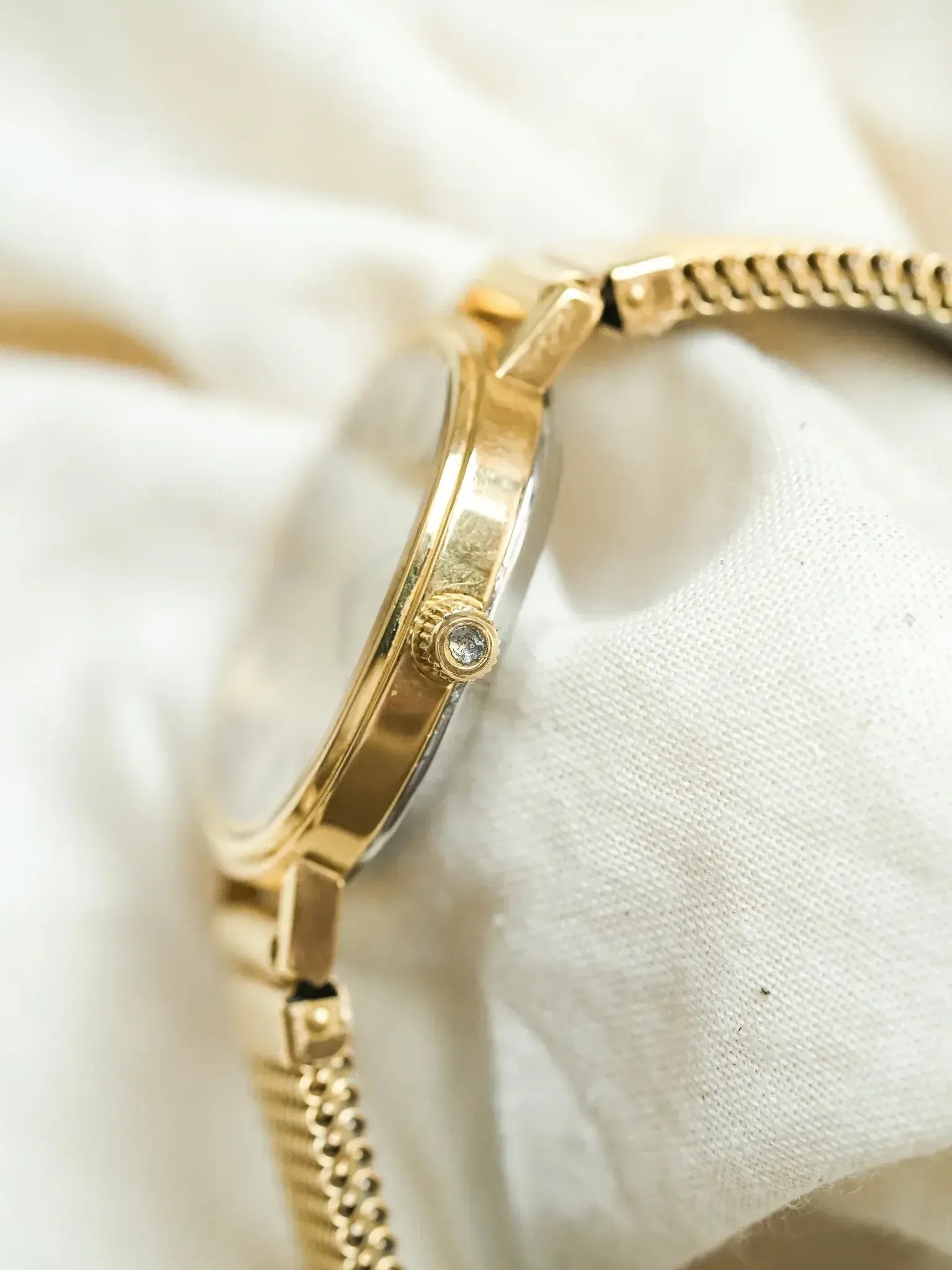 Omega - De Ville 191.0046 Tonneau plaqué or bracelet maille - 1978 - Atelier Victor