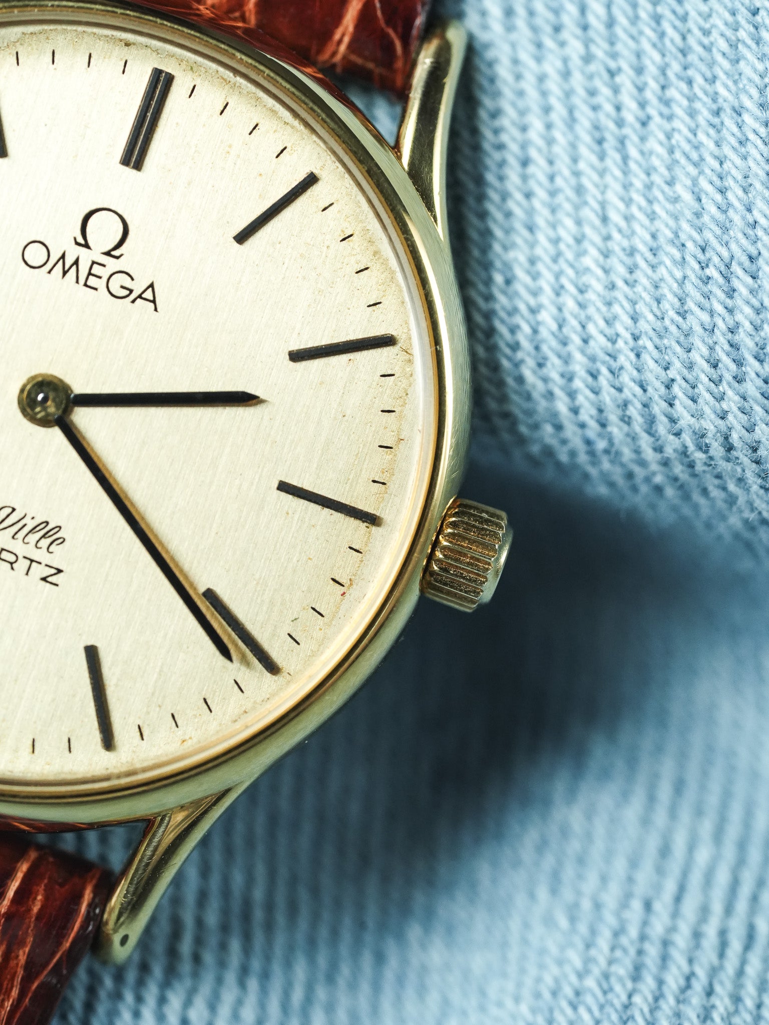 Omega - De Ville 191.0072 Quartz Or Index Onyx - 1978 - Atelier Victor - Vintage Shop