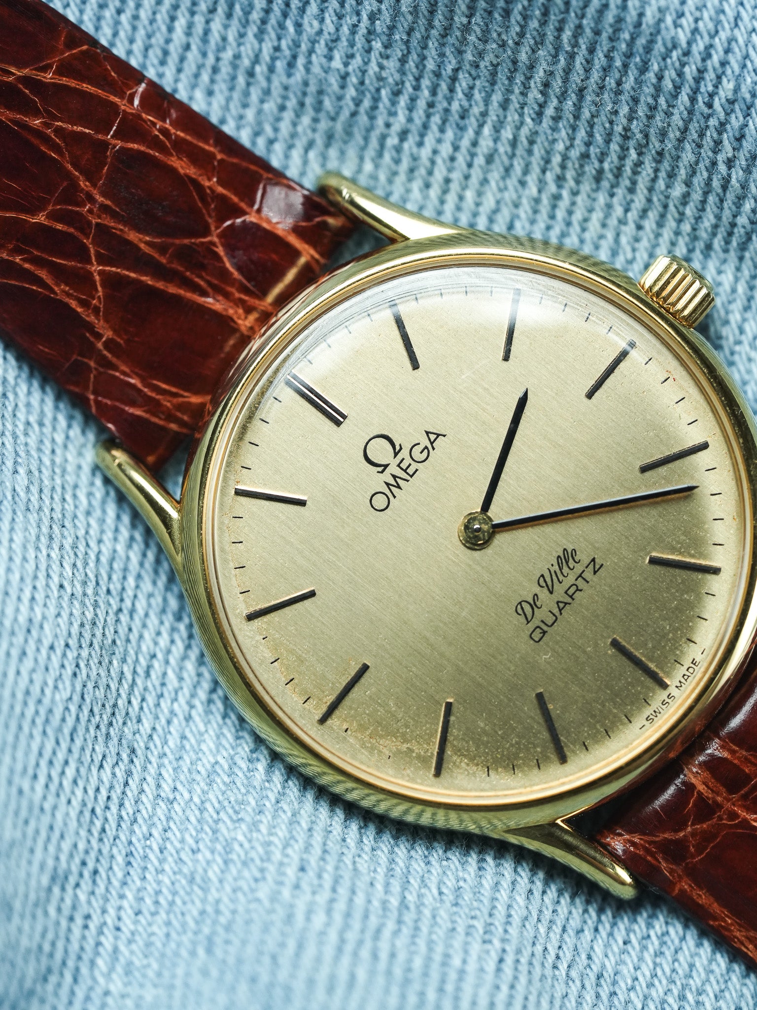 Omega - De Ville 191.0072 Quartz Or Index Onyx - 1978 - Atelier Victor - Vintage Shop