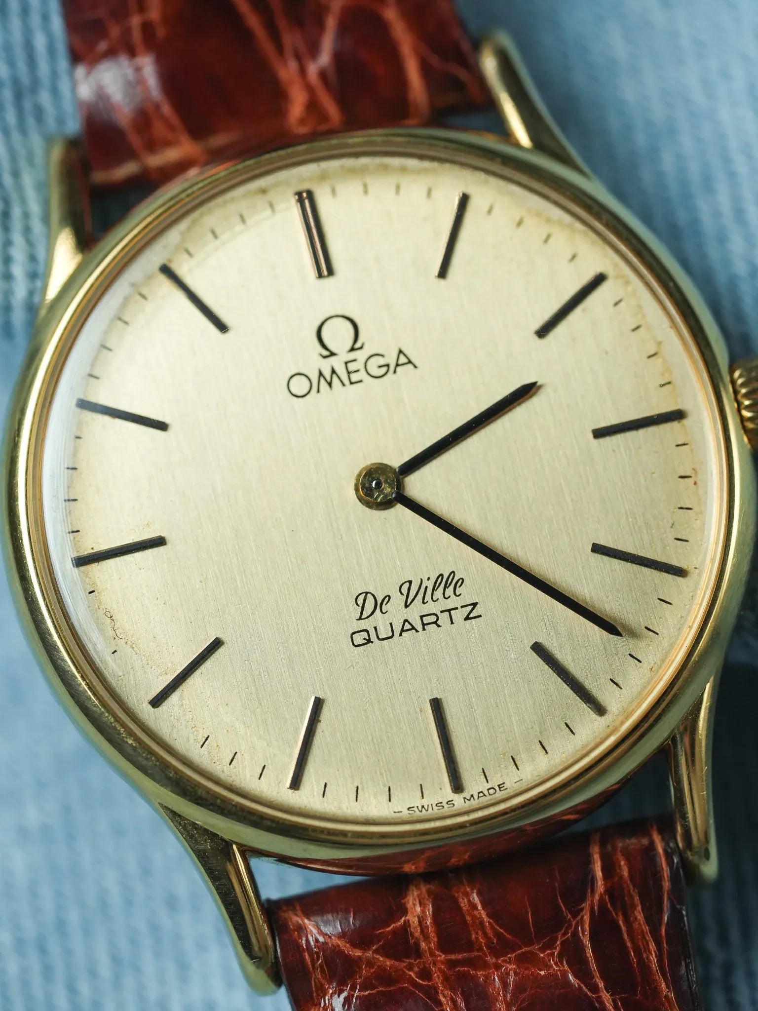 Omega - De Ville 191.0072 Quartz Or Index Onyx - 1978 - Atelier Victor - Vintage Shop