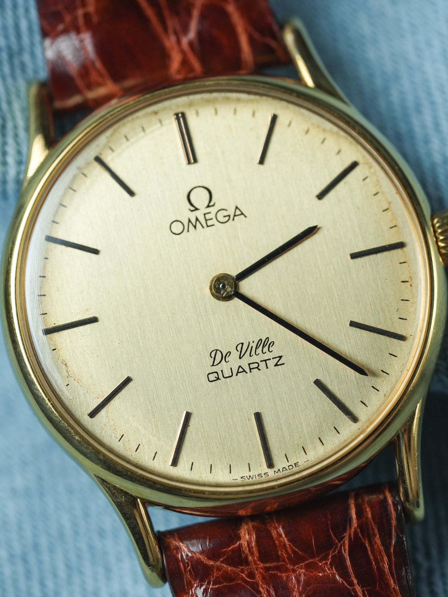 Omega - De Ville 191.0072 Quartz Or Index Onyx - 1978 - Atelier Victor - Vintage Shop