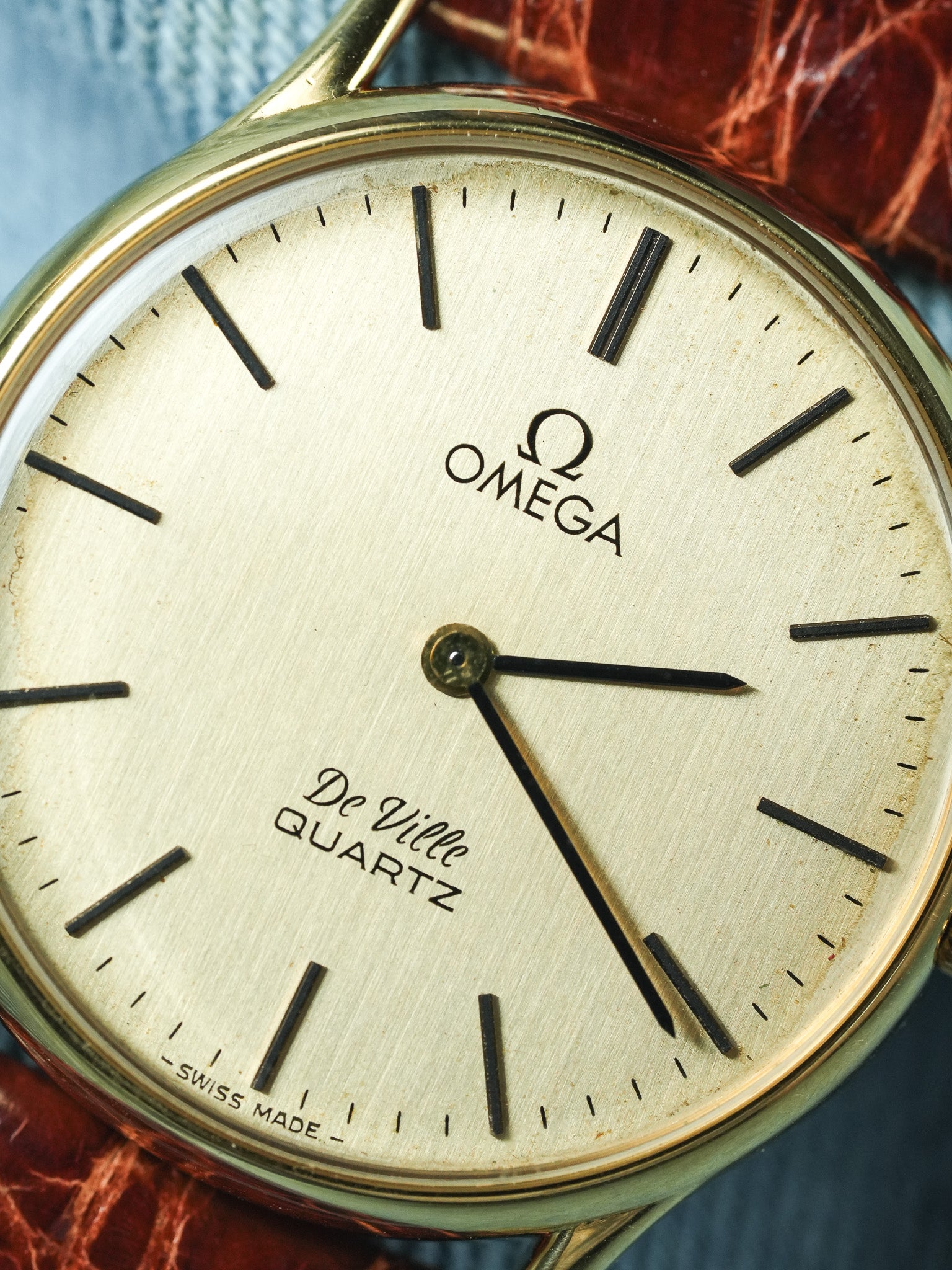 Omega - De Ville 191.0072 Quartz Or Index Onyx - 1978 - Atelier Victor - Vintage Shop