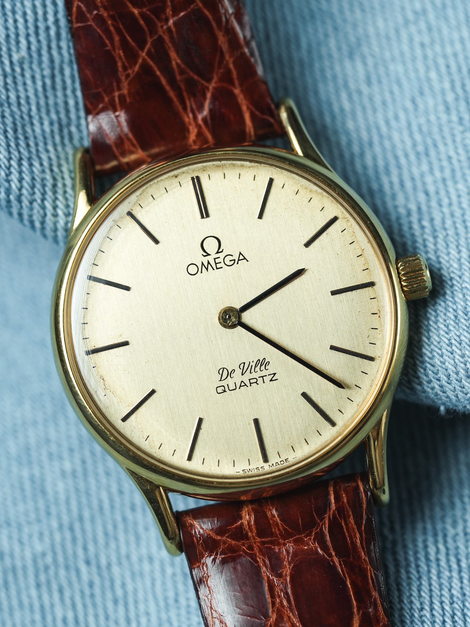 Omega - De Ville 191.0072 Quartz Or Index Onyx - 1978 - Atelier Victor - Vintage Shop