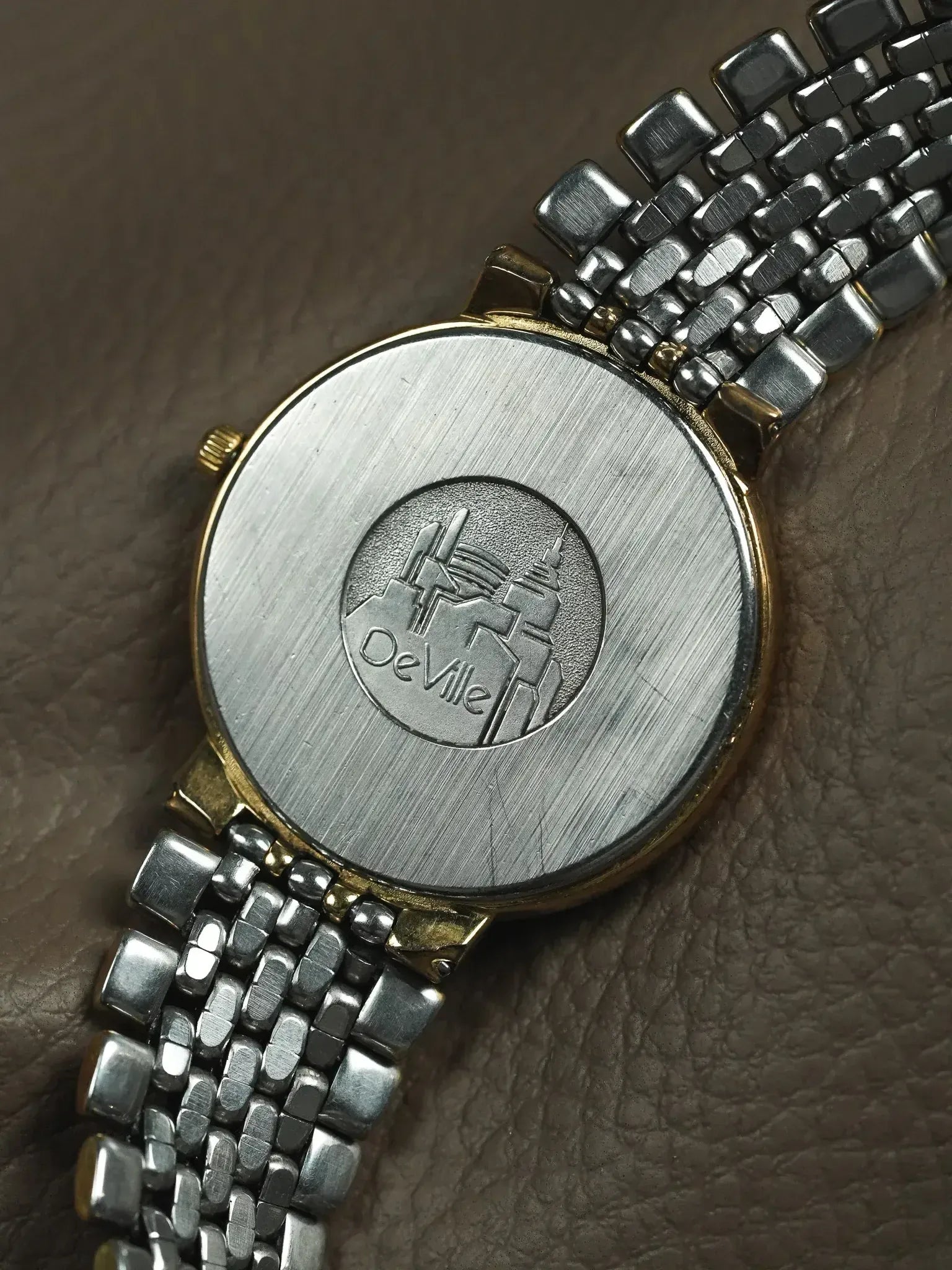 Omega - De Ville 395.0875.2 Ultra Slim Grain de riz acier or Tapisserie or - 1989 - Atelier Victor