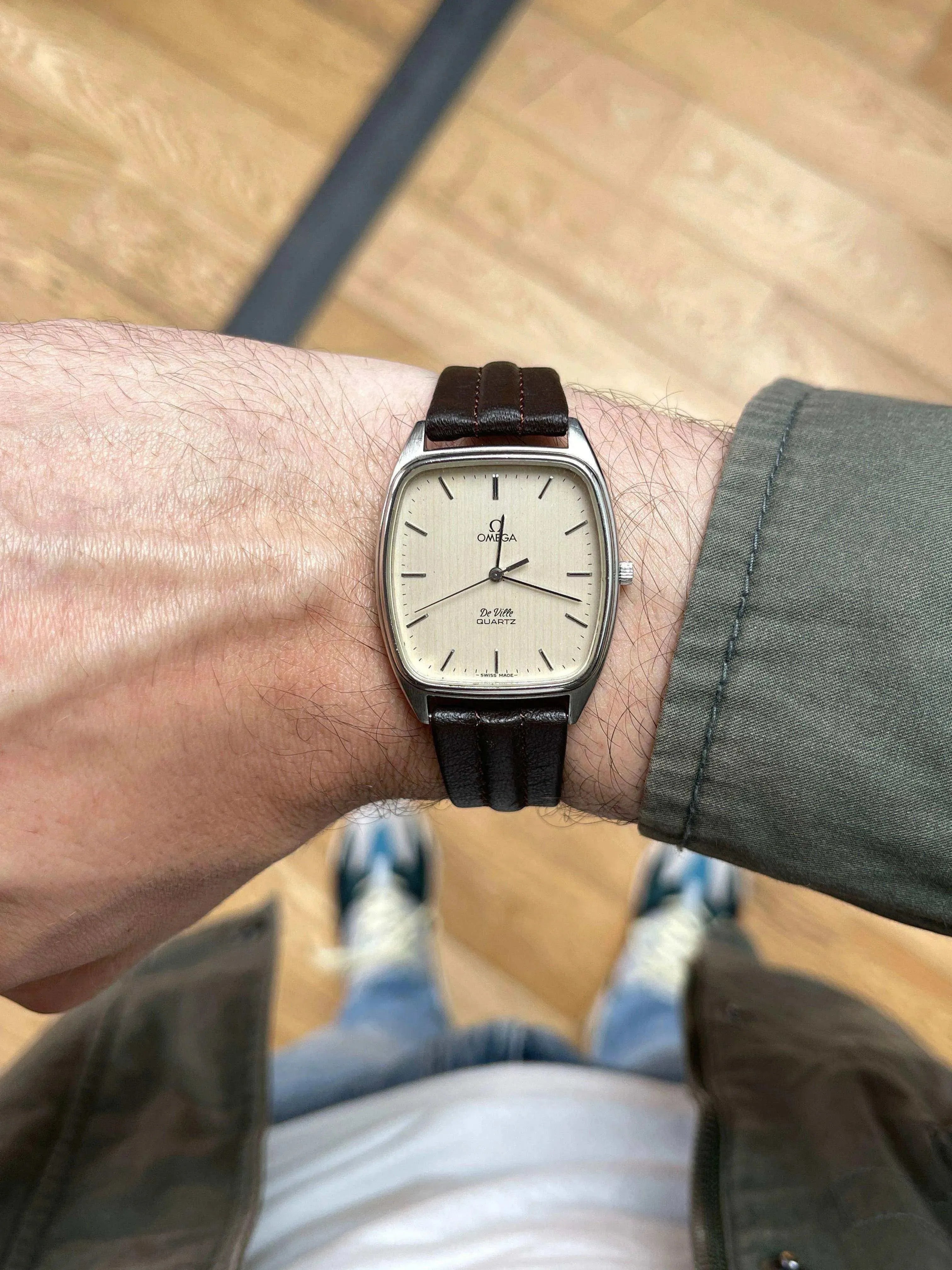 Omega - De Ville Cadran crème tapisserie - 1970s - Atelier Victor