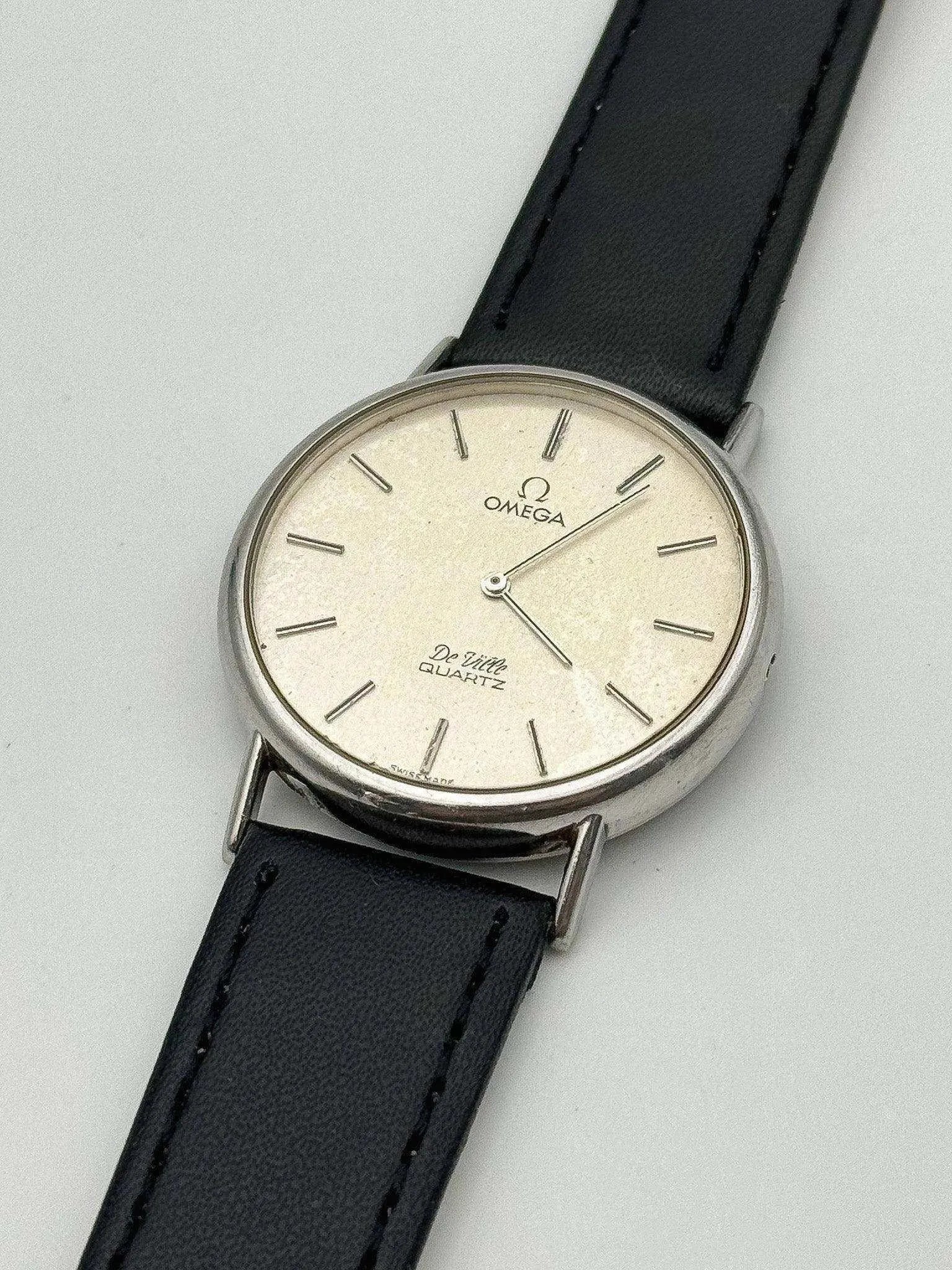 Omega - De ville Circle Blanc Patiné - 1977 - Atelier Victor Paris - Vintage Watch Shop Dubai