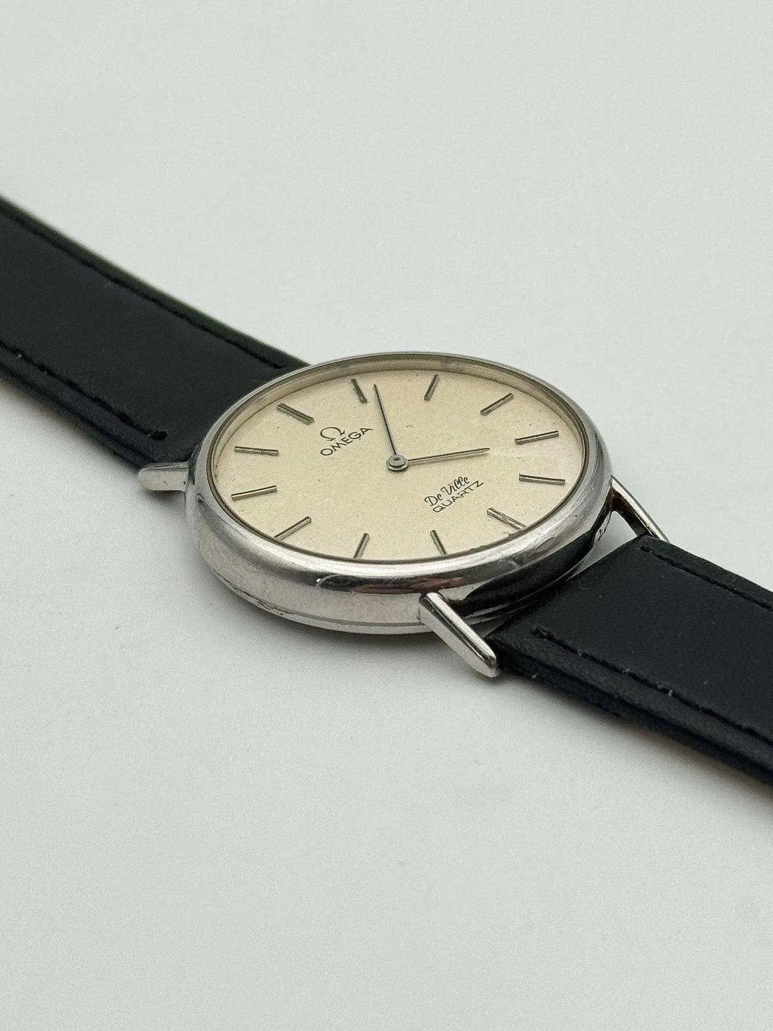 Omega - De ville Circle Blanc Patiné - 1977 - Atelier Victor Paris - Vintage Watch Shop Dubai