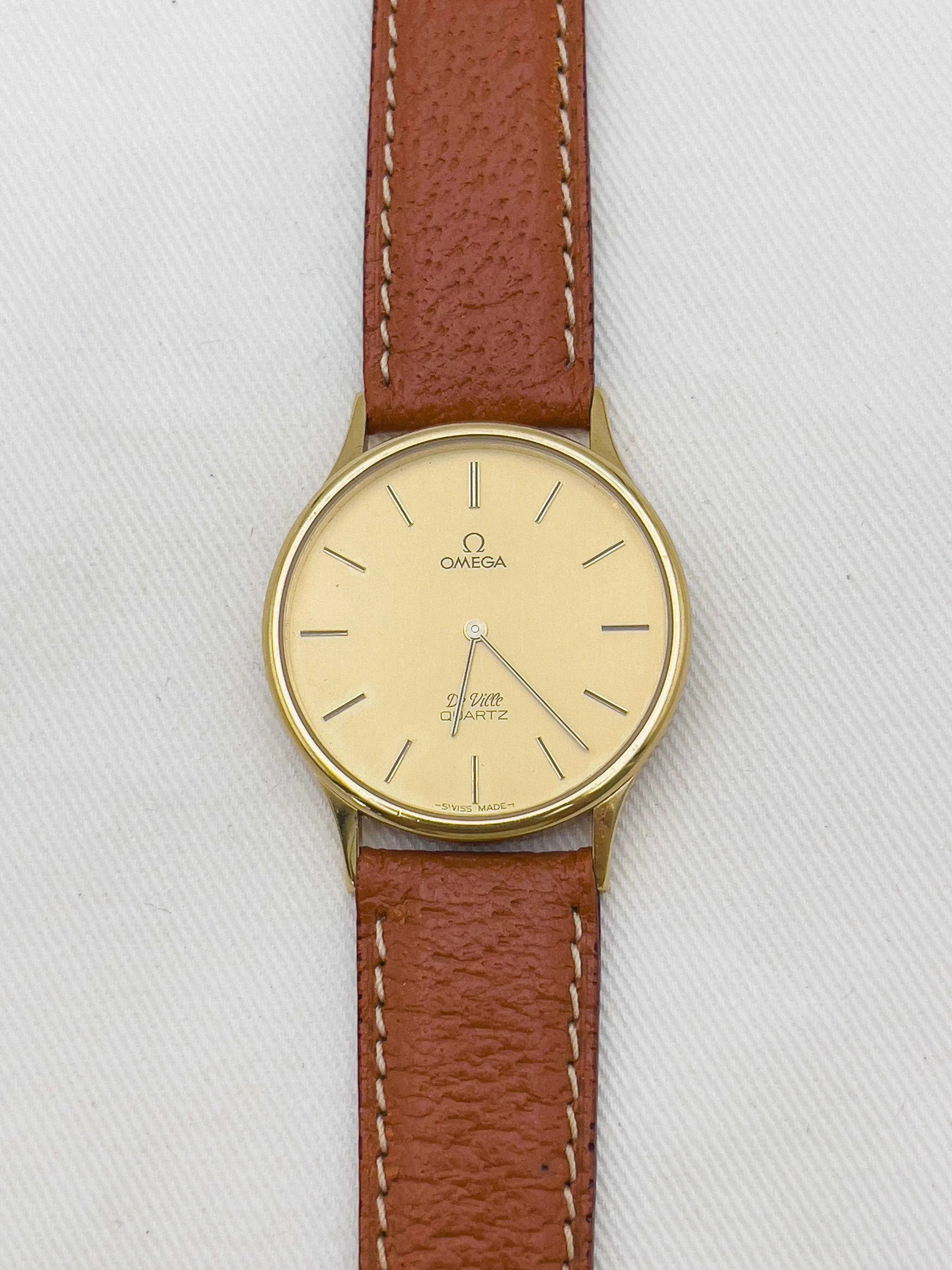 Omega - De Ville Gold Circle Poussoir Marron - 1980 - Atelier Victor