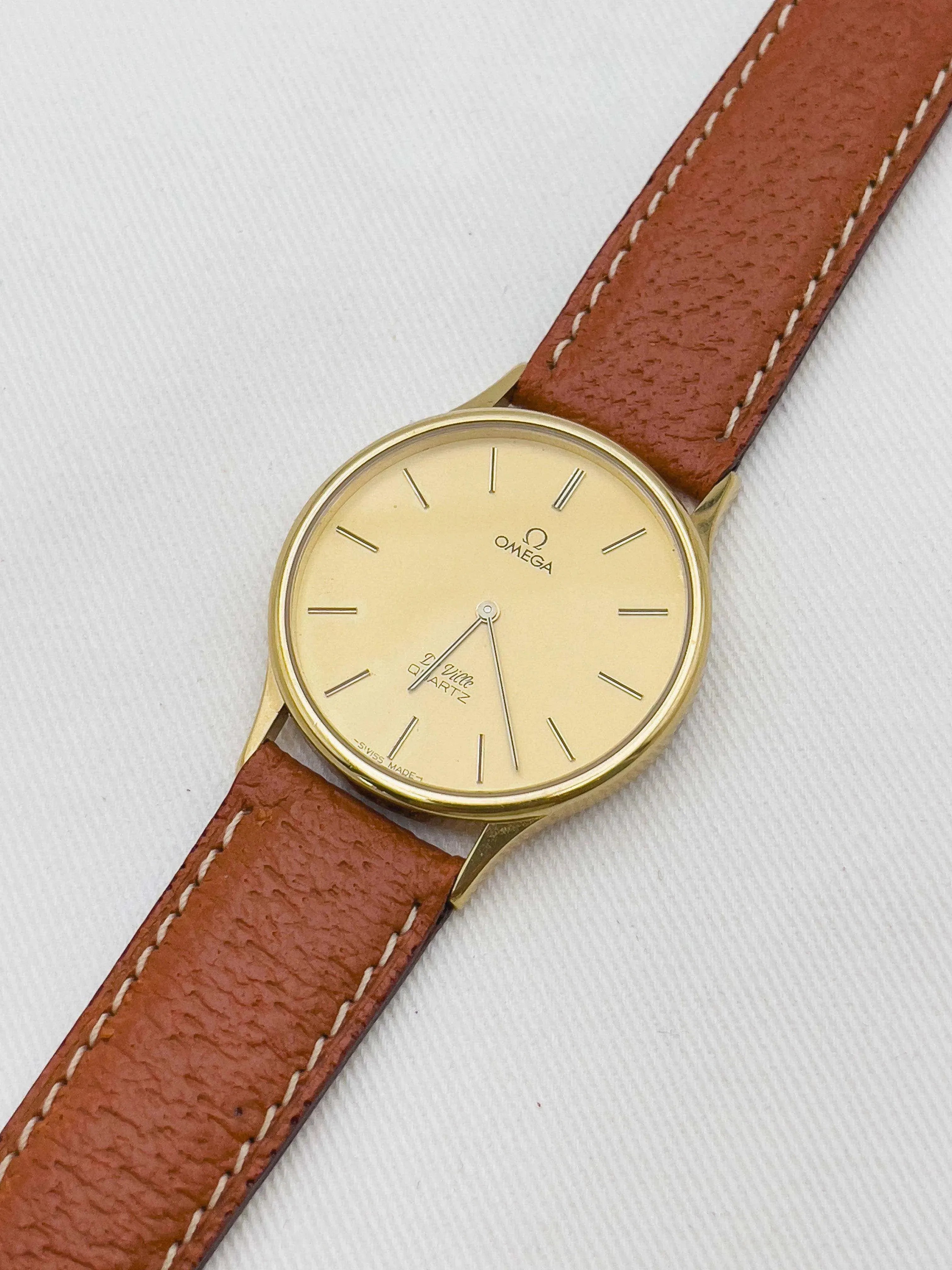 Omega - De Ville Gold Circle Poussoir Marron - 1980 - Atelier Victor