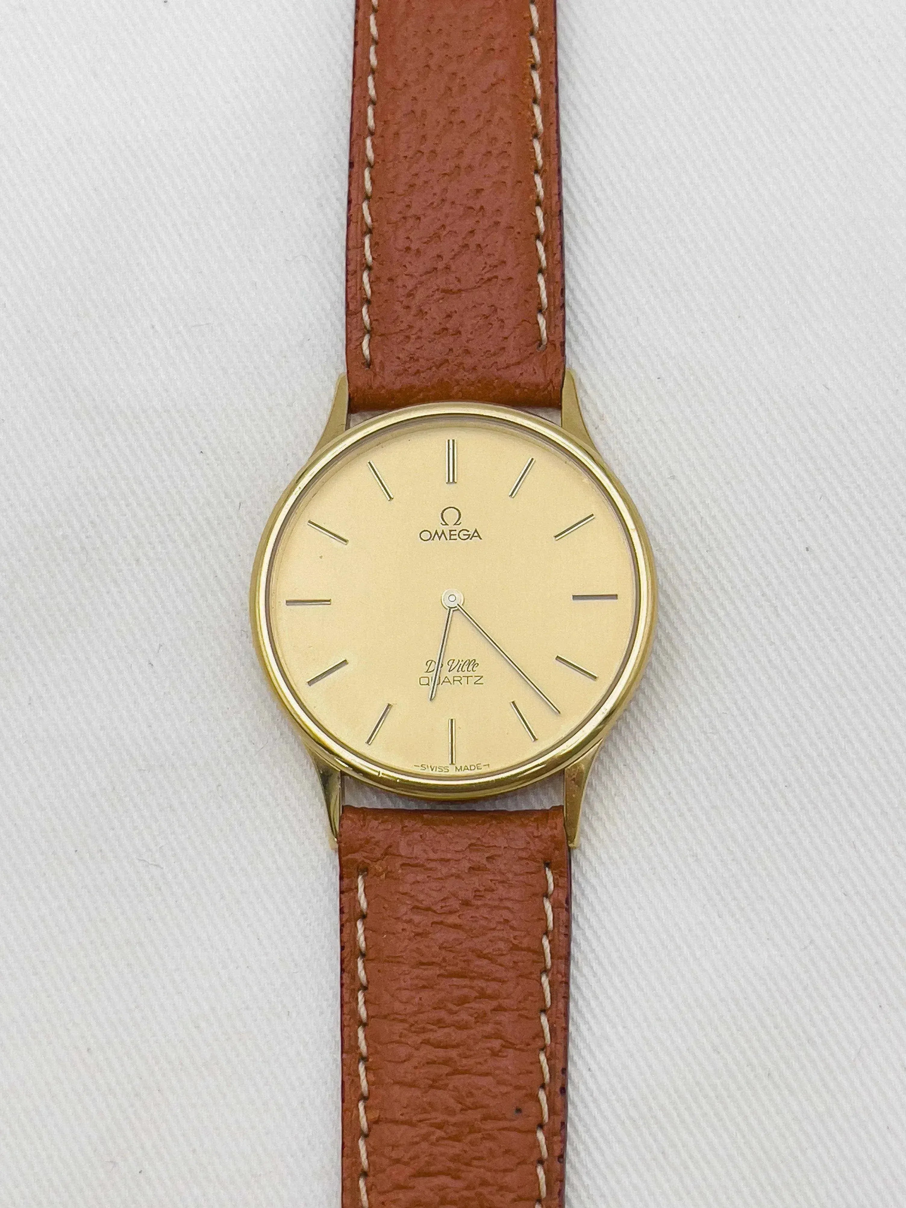 Omega - De Ville Gold Circle Poussoir Marron - 1980 - Atelier Victor