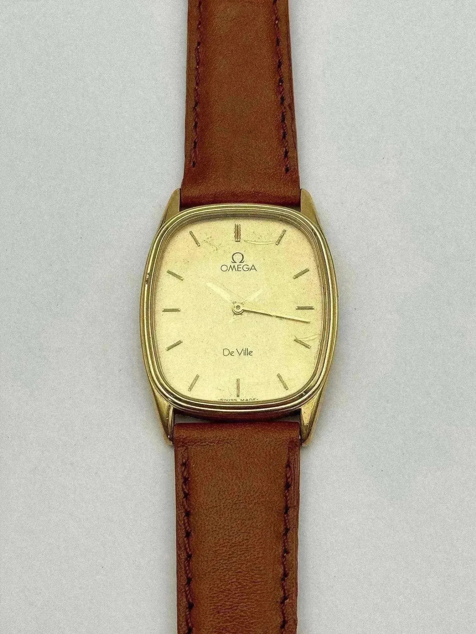 Omega - De Ville Gold Tonneau Bracelet Marron - 1979 - Atelier Victor