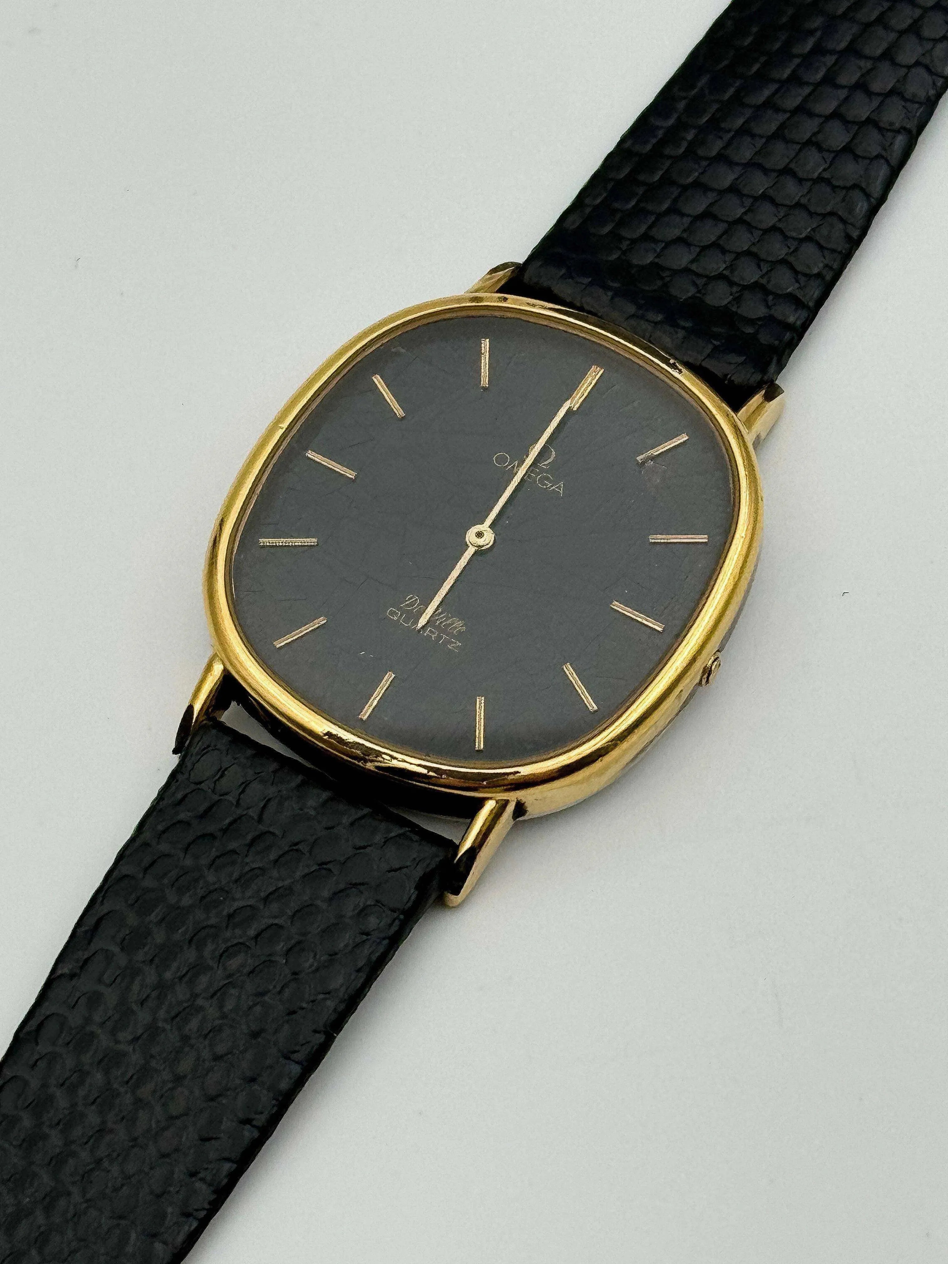 Omega - De Ville Noir Tapissée Spider - 1979 - Atelier Victor Paris - Vintage Watch Shop Dubai