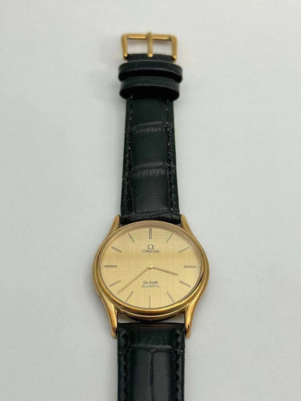 Omega - De Ville Plaqué or Cadran Lin - 1979 - Atelier Victor Paris - Vintage Watch Shop Dubai