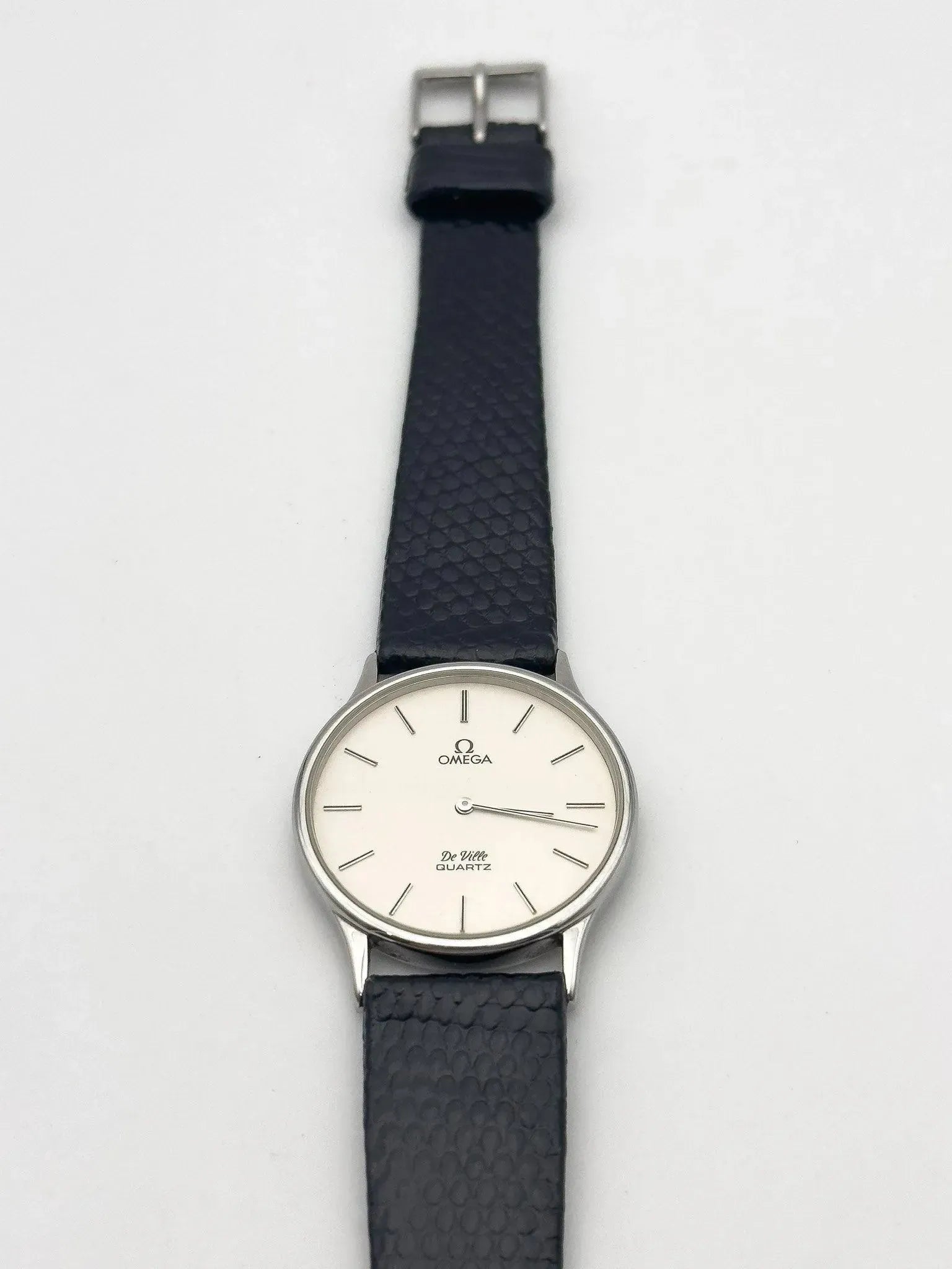 Omega - De Ville Poussoir Ronde Cadran Blanc - 1978 - Atelier Victor - Vintage Shop