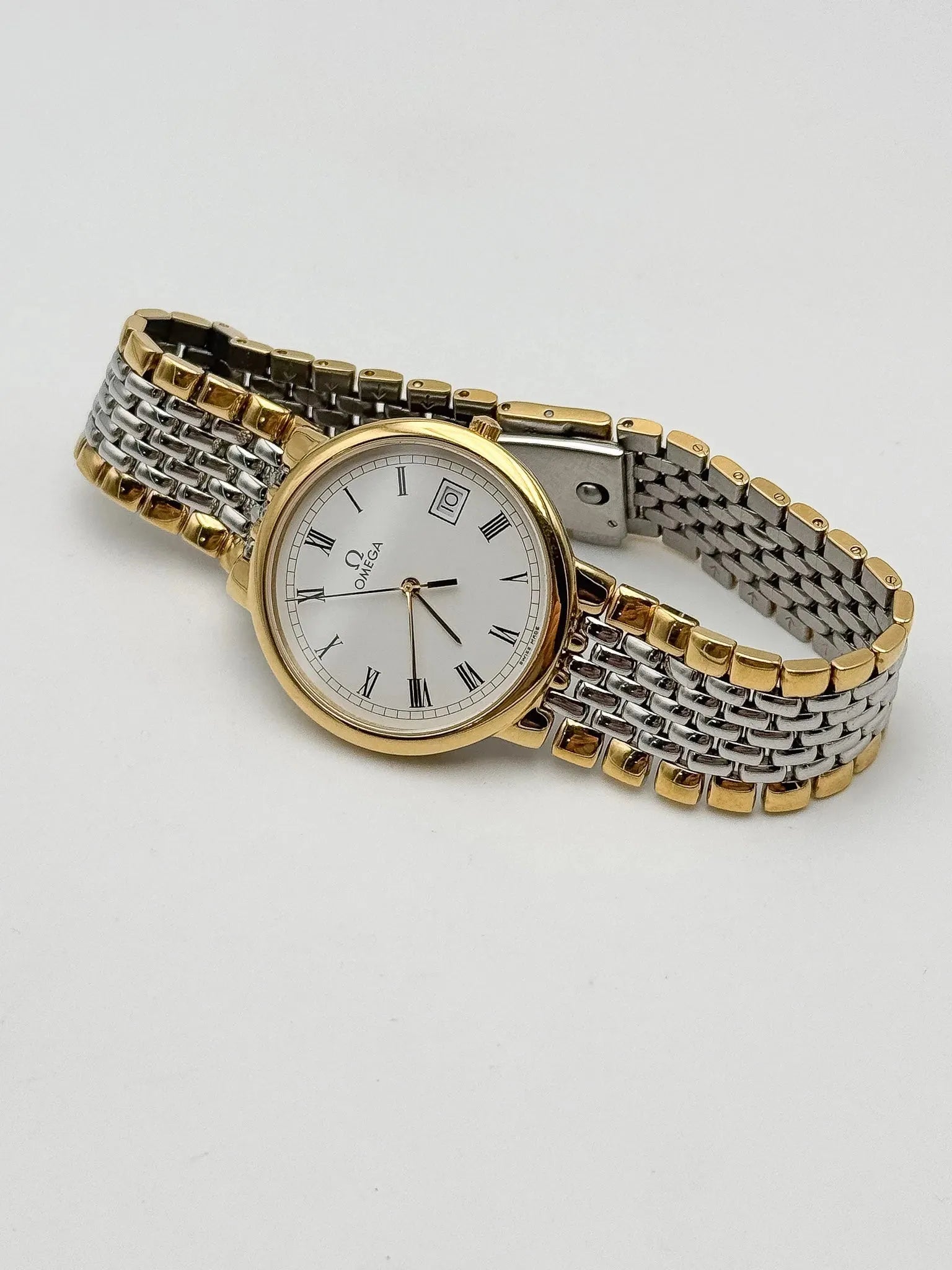 Omega - De Ville Romain Acier Or - NOS - FULL SET - 1994 - Atelier Victor Paris - Vintage Watch Shop Dubai