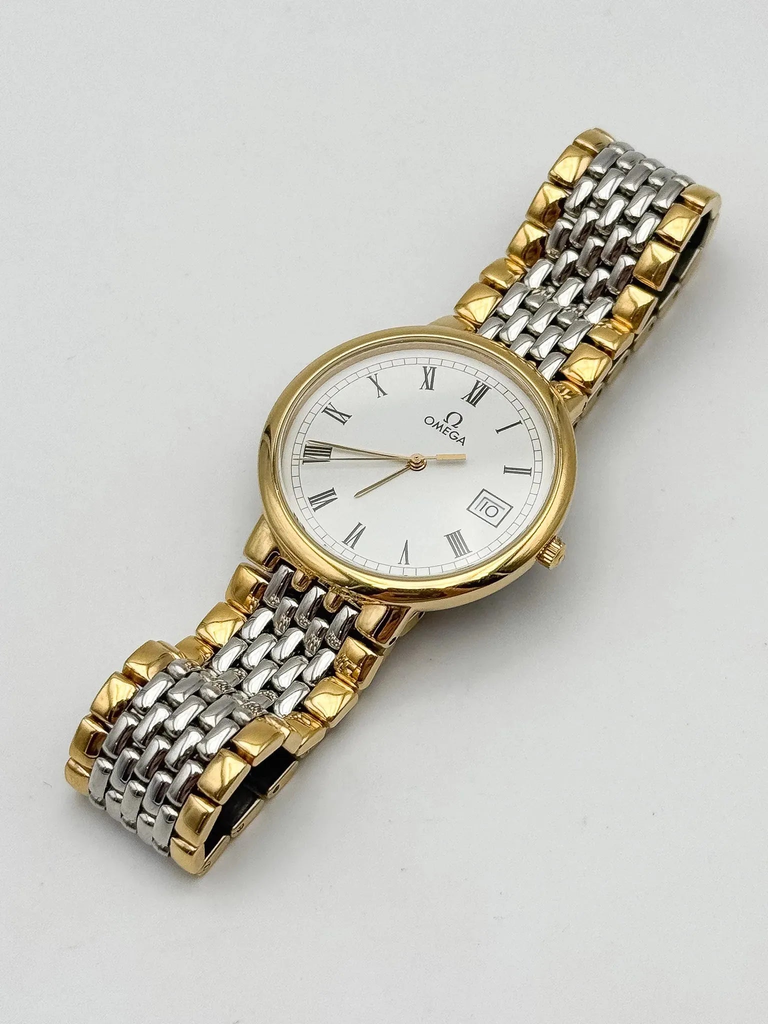 Omega - De Ville Romain Acier Or - NOS - FULL SET - 1994 - Atelier Victor Paris - Vintage Watch Shop Dubai