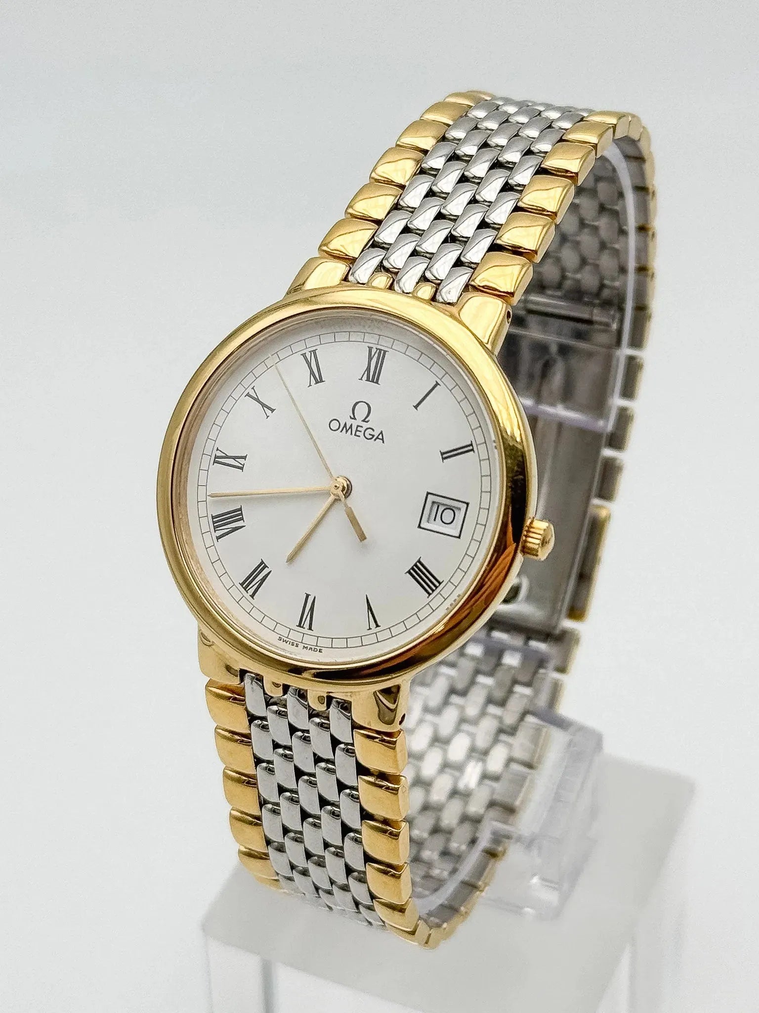 Omega - De Ville Romain Acier Or - NOS - FULL SET - 1994 - Atelier Victor Paris - Vintage Watch Shop Dubai