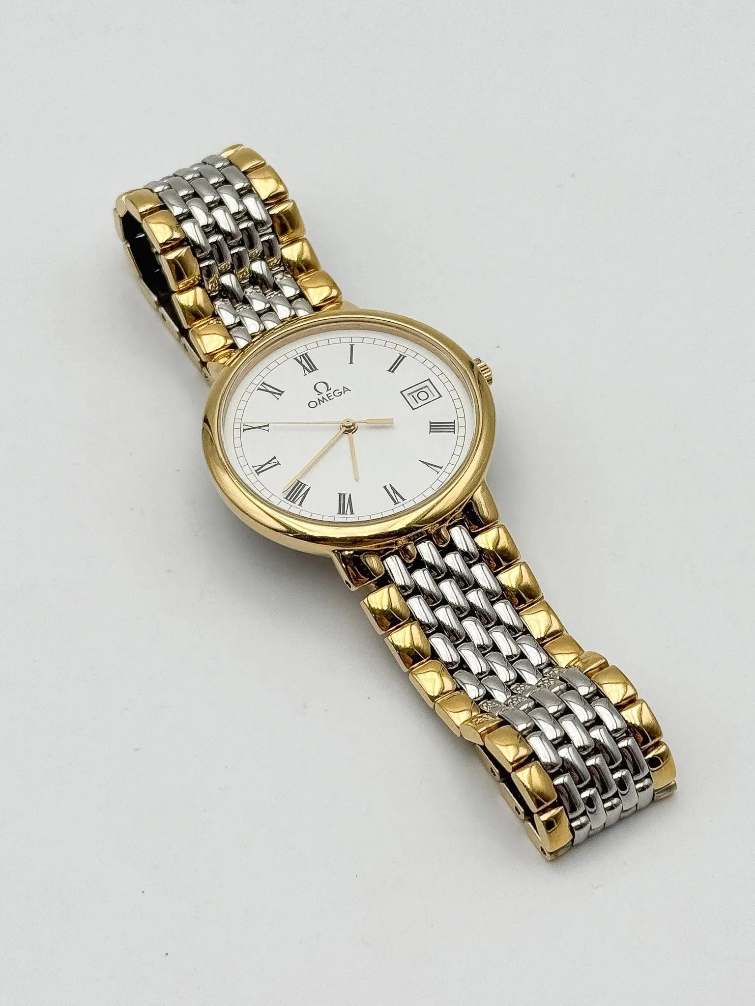 Omega - De Ville Romain Acier Or - NOS - FULL SET - 1994 - Atelier Victor Paris - Vintage Watch Shop Dubai