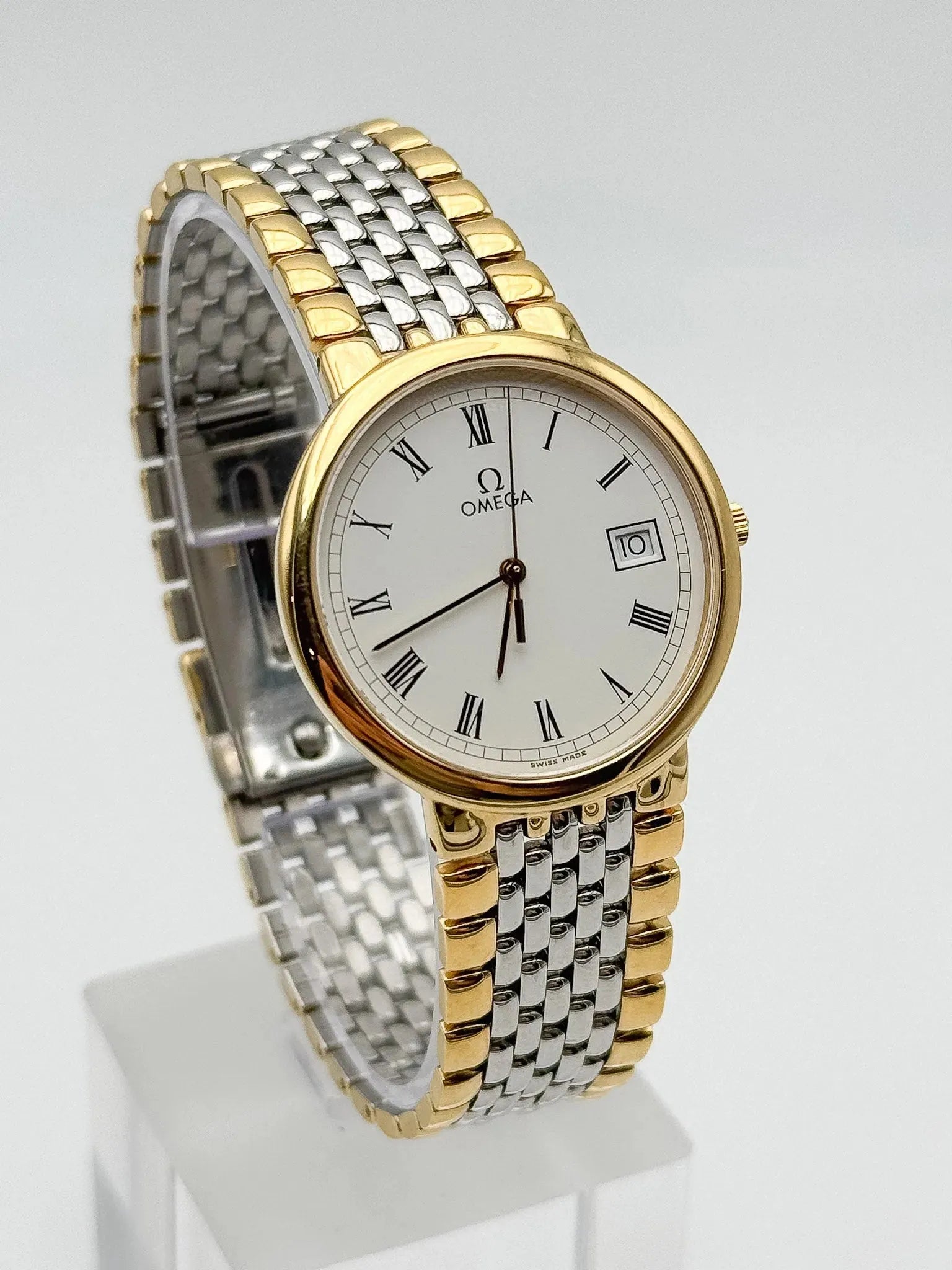 Omega - De Ville Romain Acier Or - NOS - FULL SET - 1994 - Atelier Victor Paris - Vintage Watch Shop Dubai