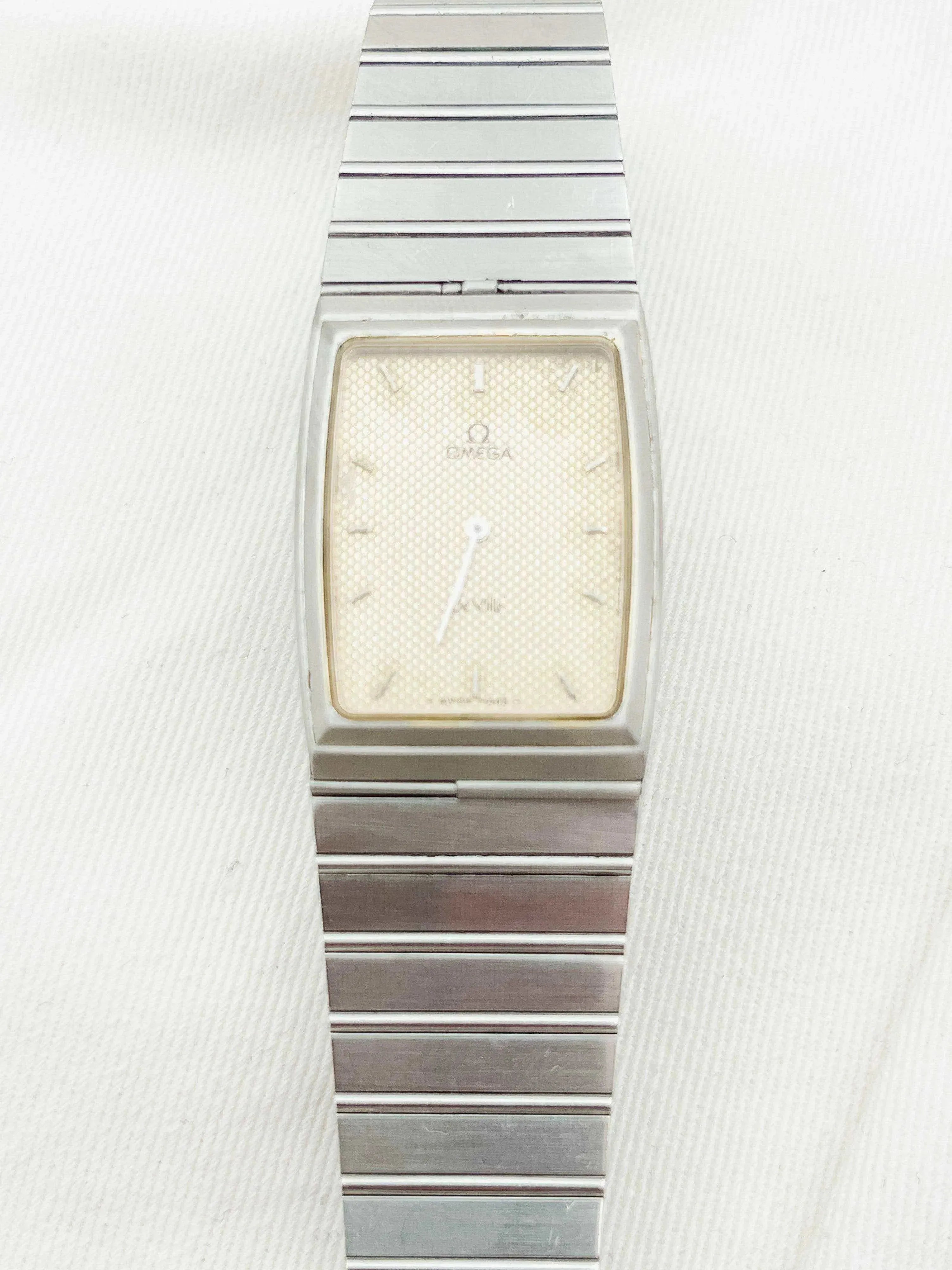 Omega - De Ville Tonneau acier Cadran nid d'abeille - 1980 - Atelier Victor