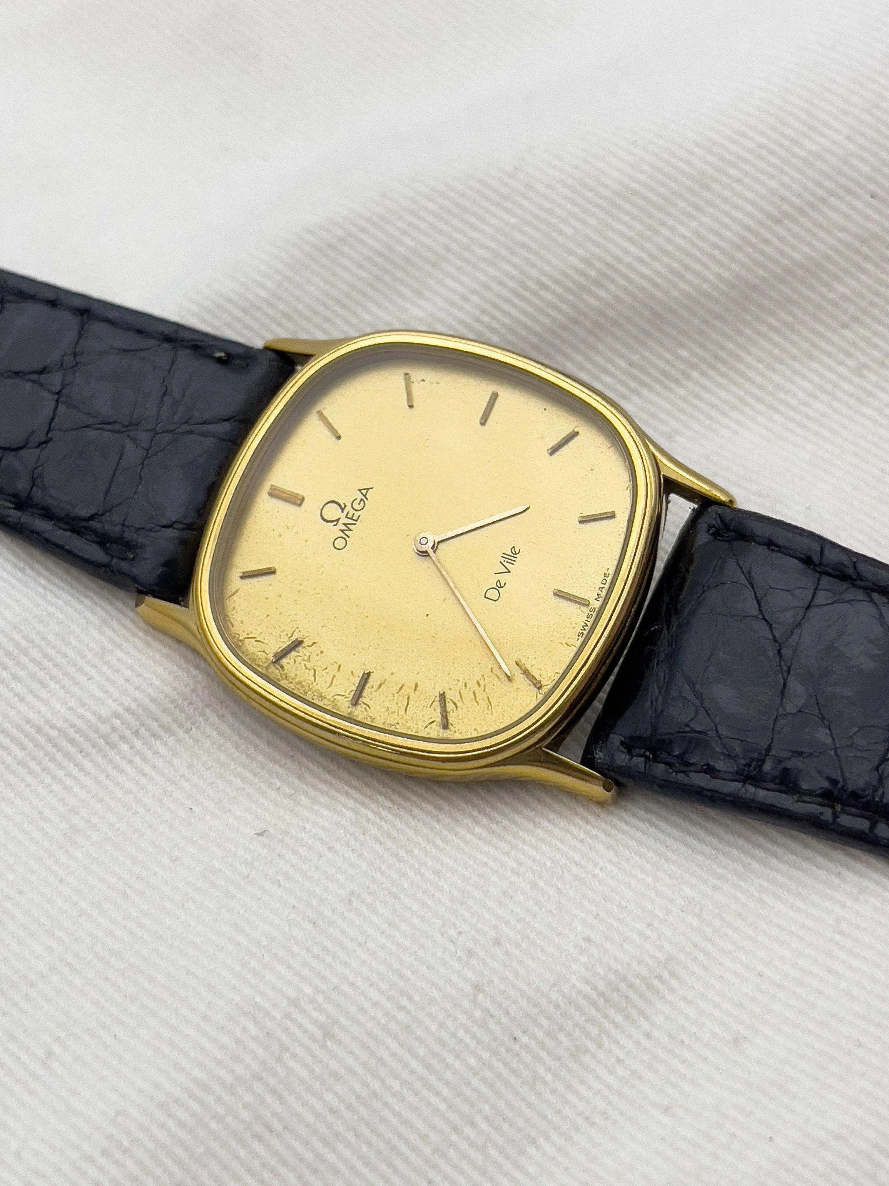 Omega - De Ville Tonneau Gold Patiné - 1970's - Atelier Victor Paris - Vintage Watch Shop Dubai