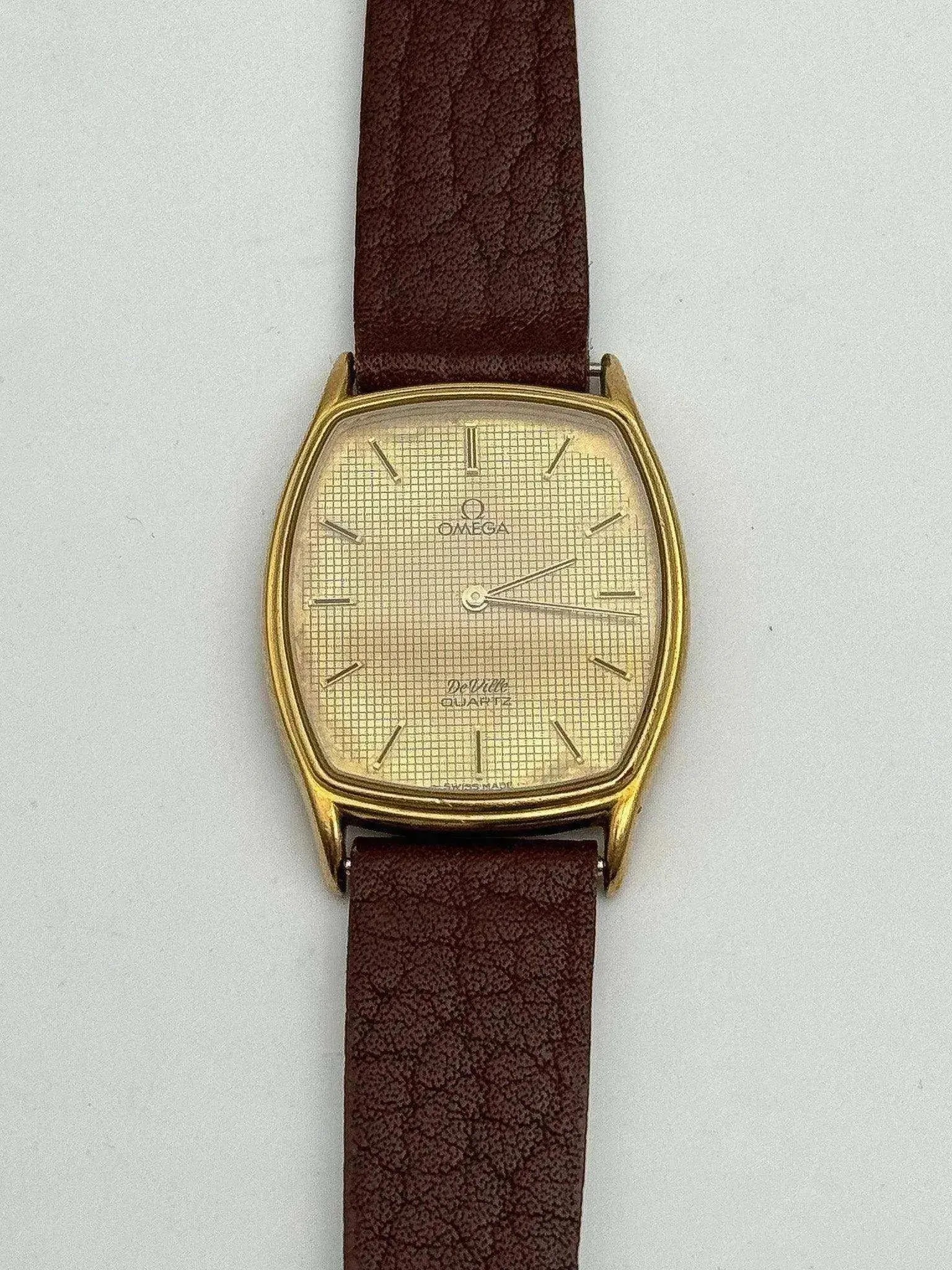 Omega - De Ville Tonneau plaqué or Nid d'Abeille patine - 1970s - Atelier Victor