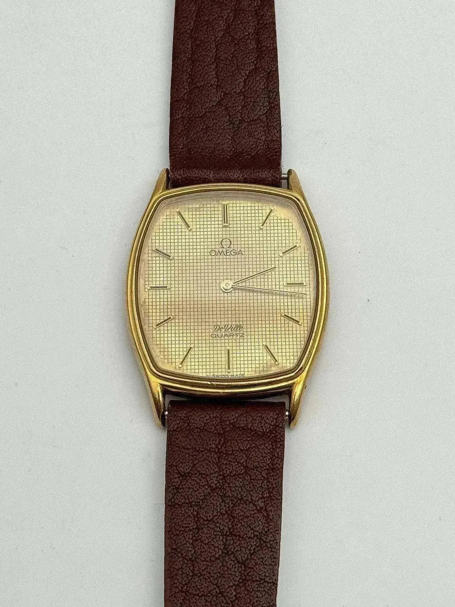 Omega - De Ville Tonneau plaqué or Nid d'Abeille patine - 1970s - Atelier Victor