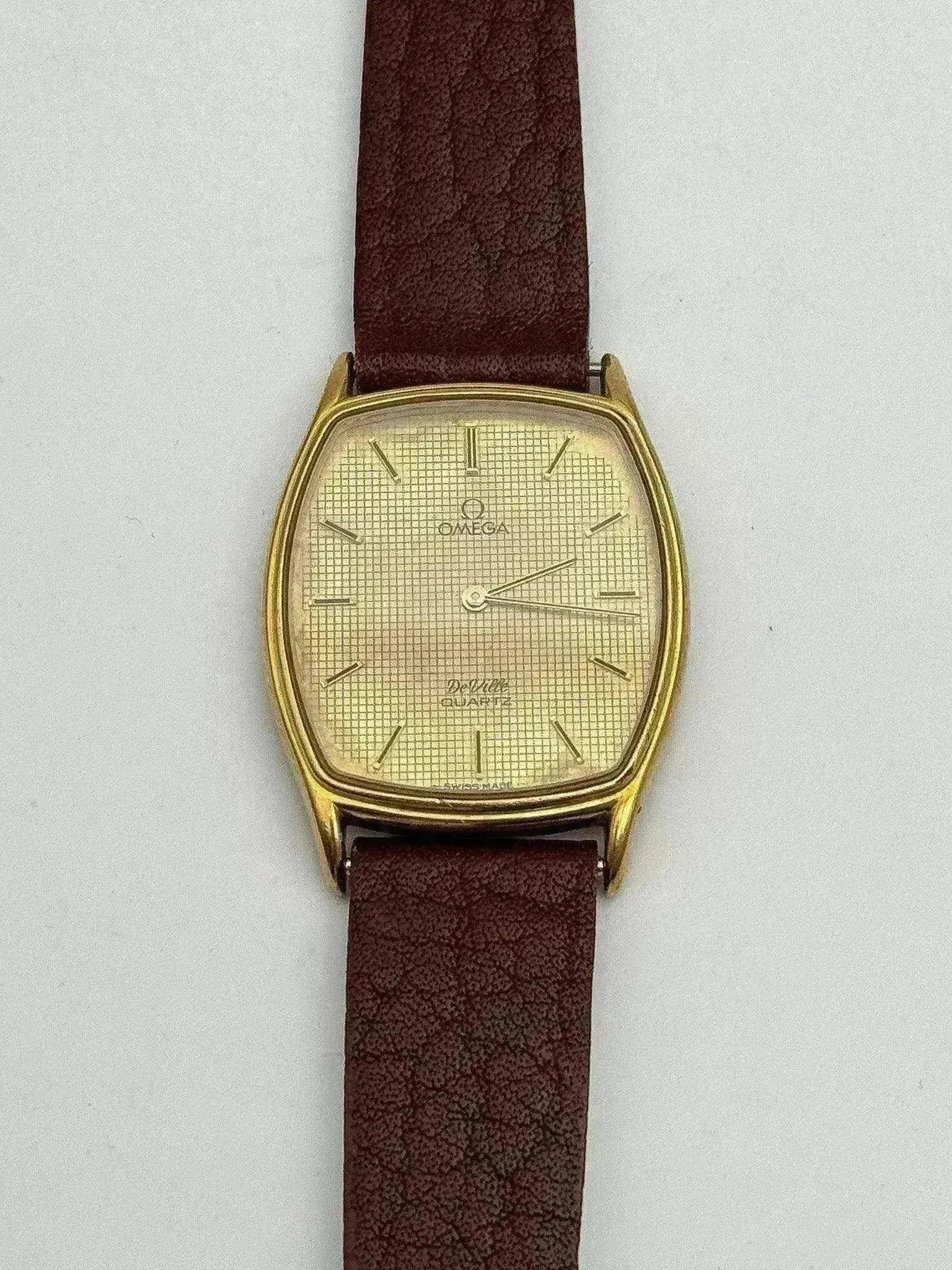 Omega - De Ville Tonneau plaqué or Nid d'Abeille patine - 1970s - Atelier Victor