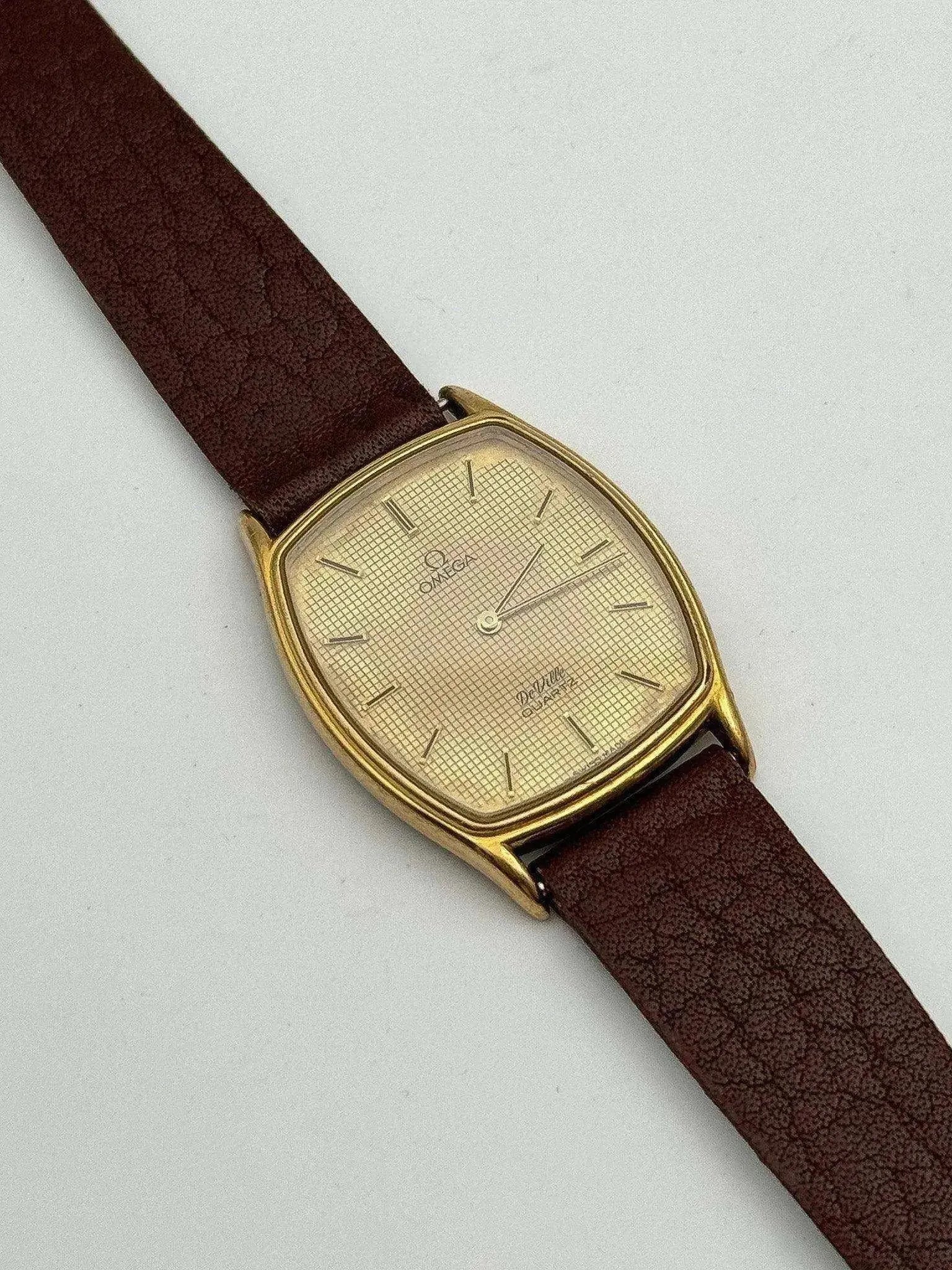 Omega - De Ville Tonneau plaqué or Nid d'Abeille patine - 1970s - Atelier Victor