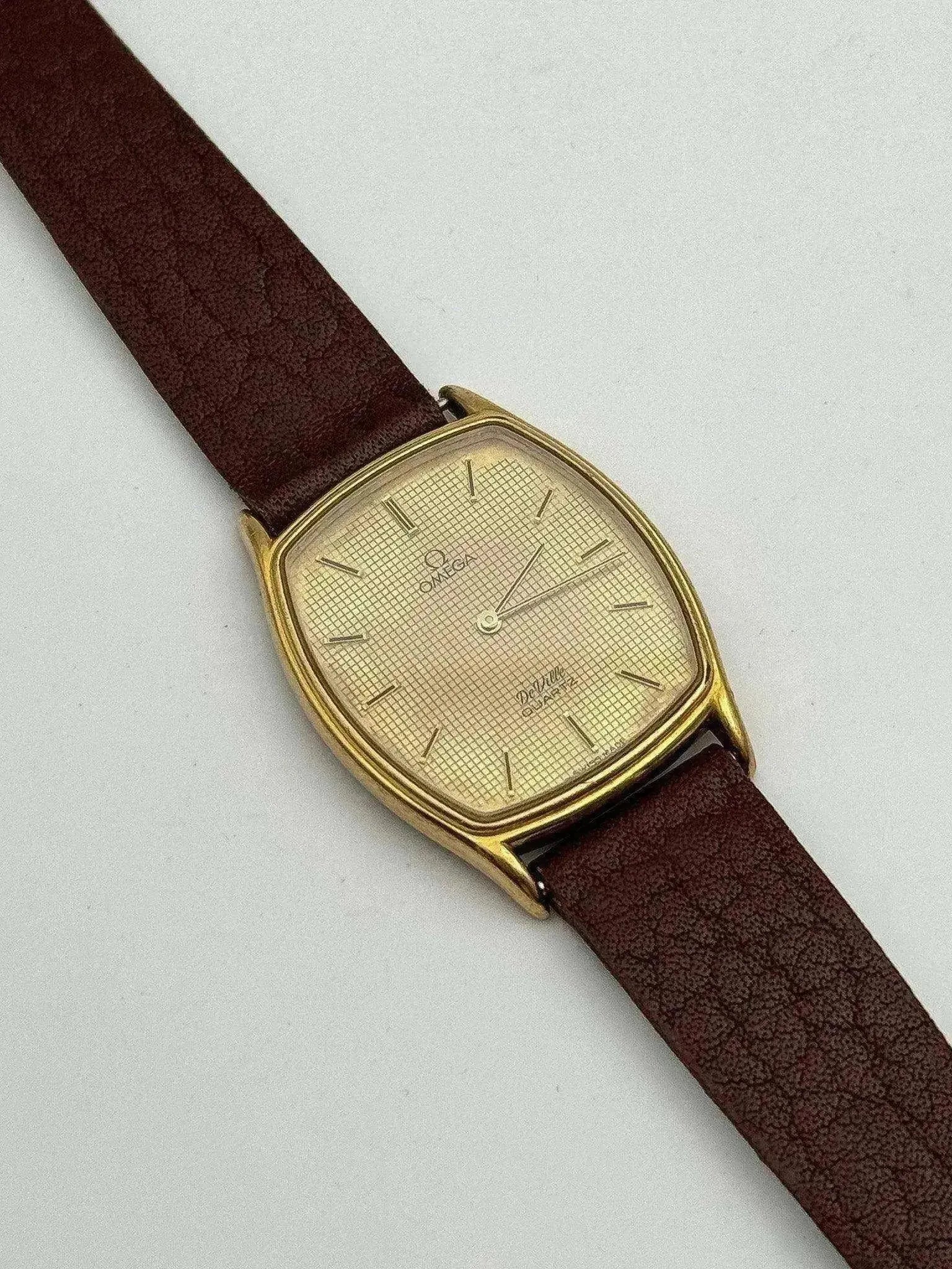 Omega - De Ville Tonneau plaqué or Nid d'Abeille patine - 1970s - Atelier Victor